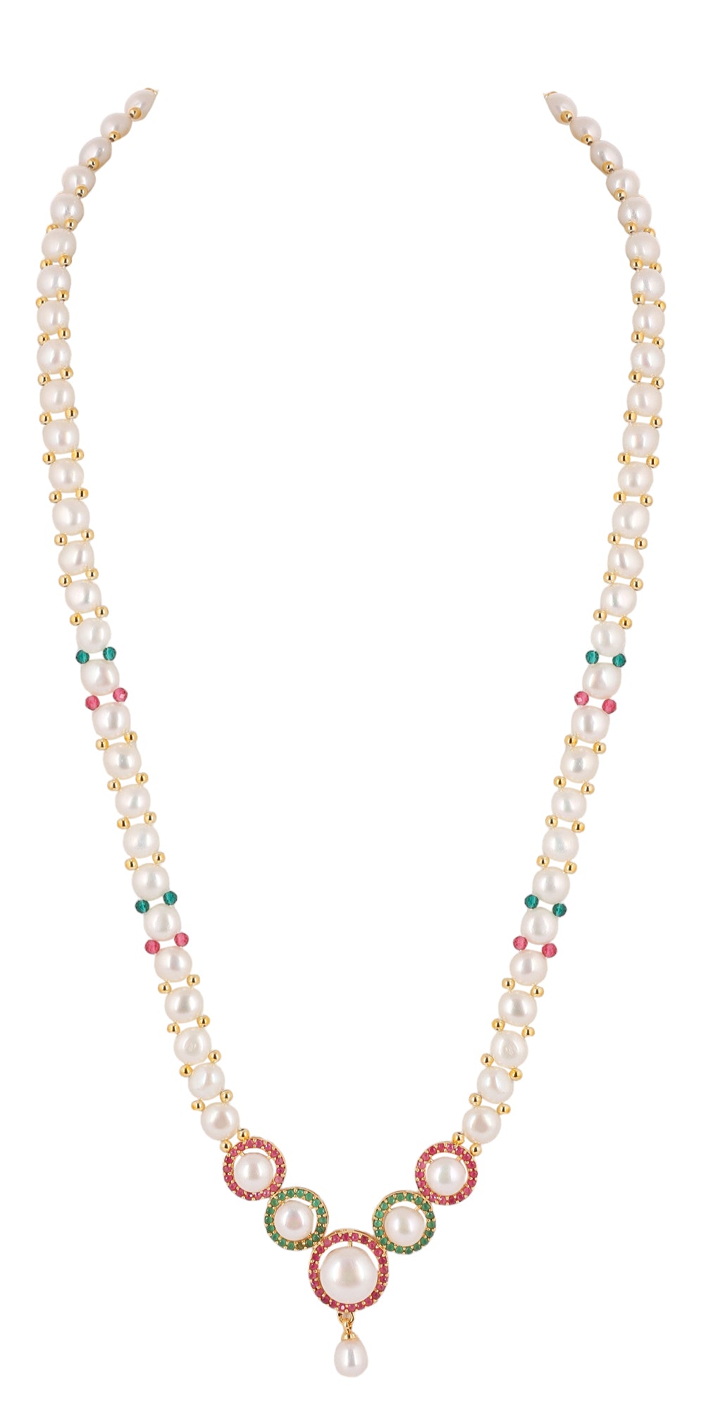 Real Natural Fresh Water Button Pearl Set For Women With Certificate(D.No ADPRLS2077)