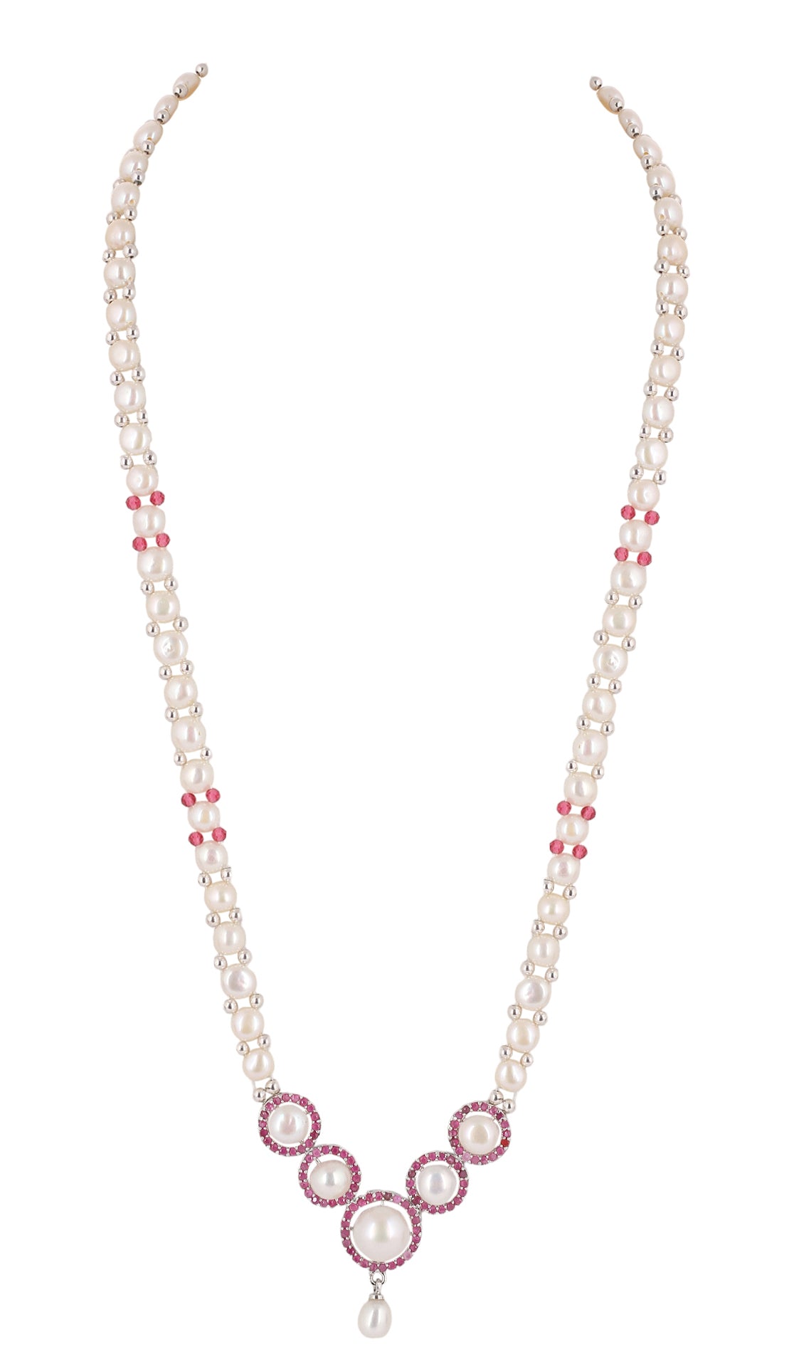 Real Natural Fresh Water Button Pearl Set For Women With Certificate(D.No ADPRLS2081)