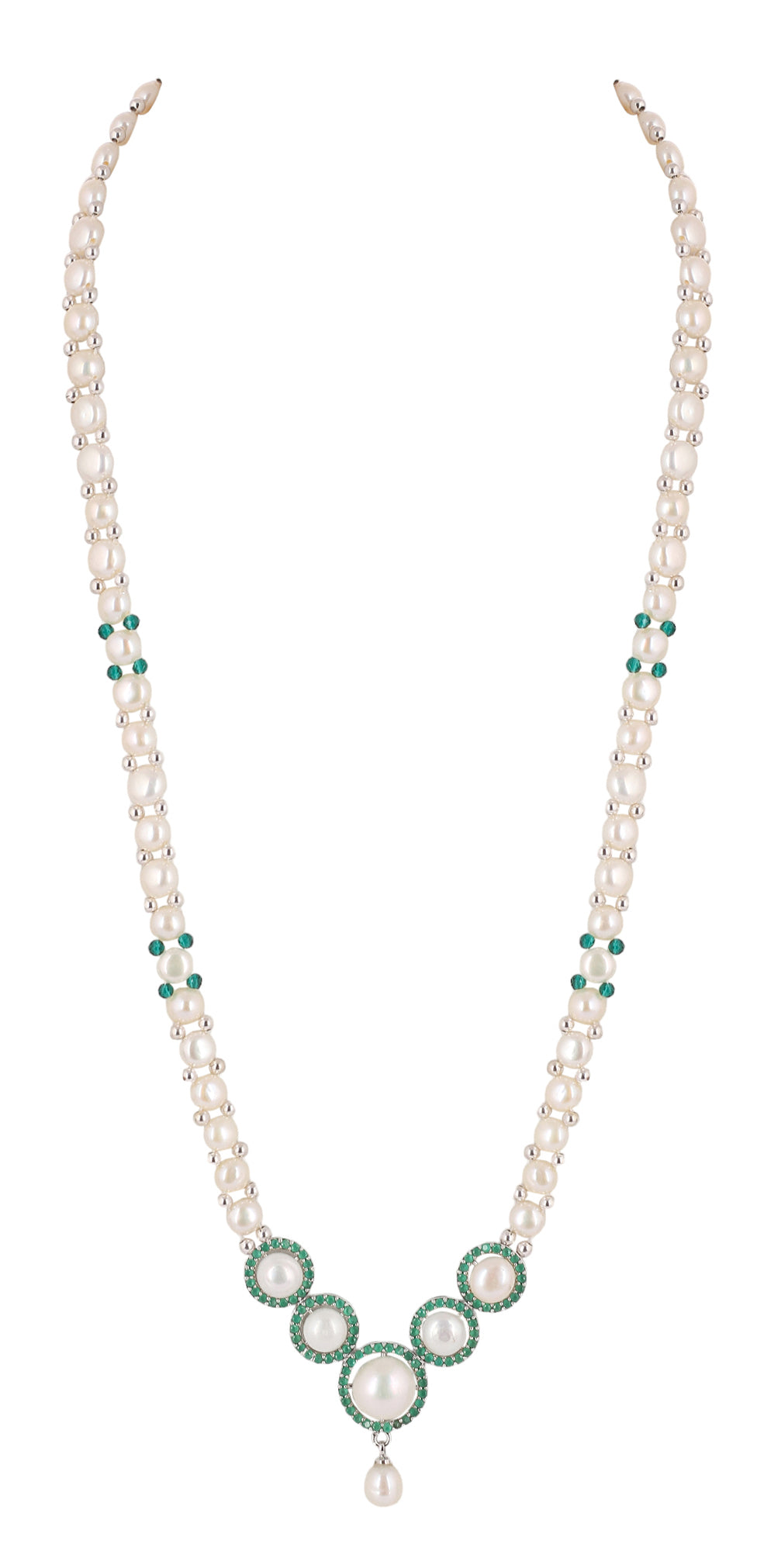 Real Natural Fresh Water Button Pearl Set For Women With Certificate(D.No ADPRLS2082)