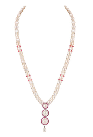 Real Natural Fresh Water Button Pearls Set For Women With Certificate