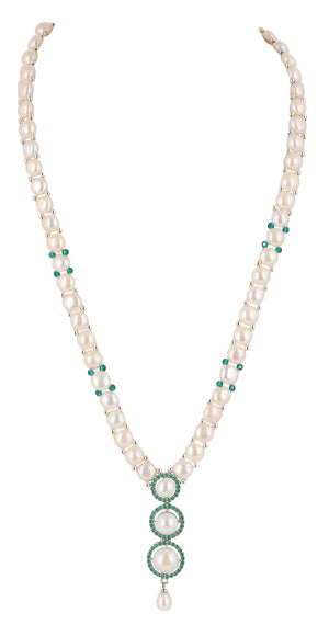 Real Natural Fresh Water Button Pearls Set For Women With Certificate