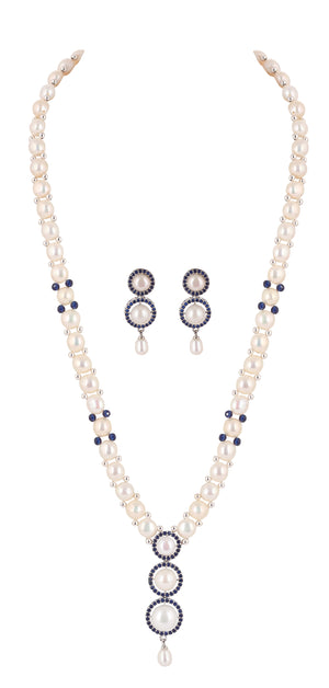 Real Natural Fresh Water Button Pearls Set For Women With Certificate