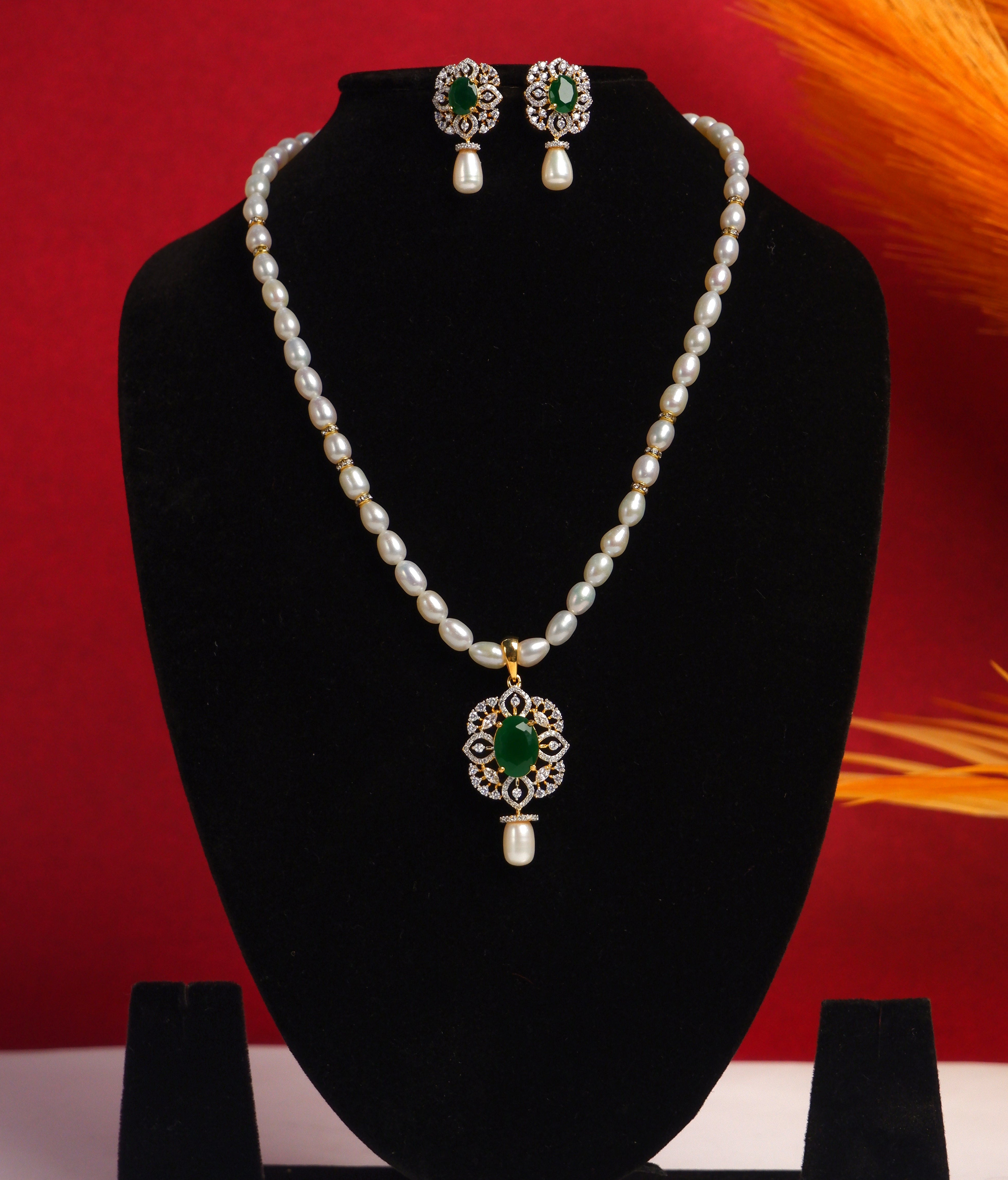 Real Natural Fresh Water Single String Pearls Set For Women With Certificate