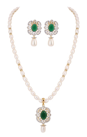 Real Natural Fresh Water Single String Pearls Set For Women With Certificate