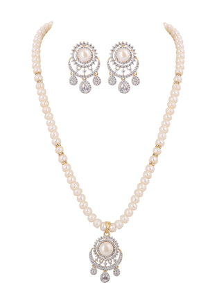 Real Natural Fresh Water Single String Pearls Set For Women With Certificate