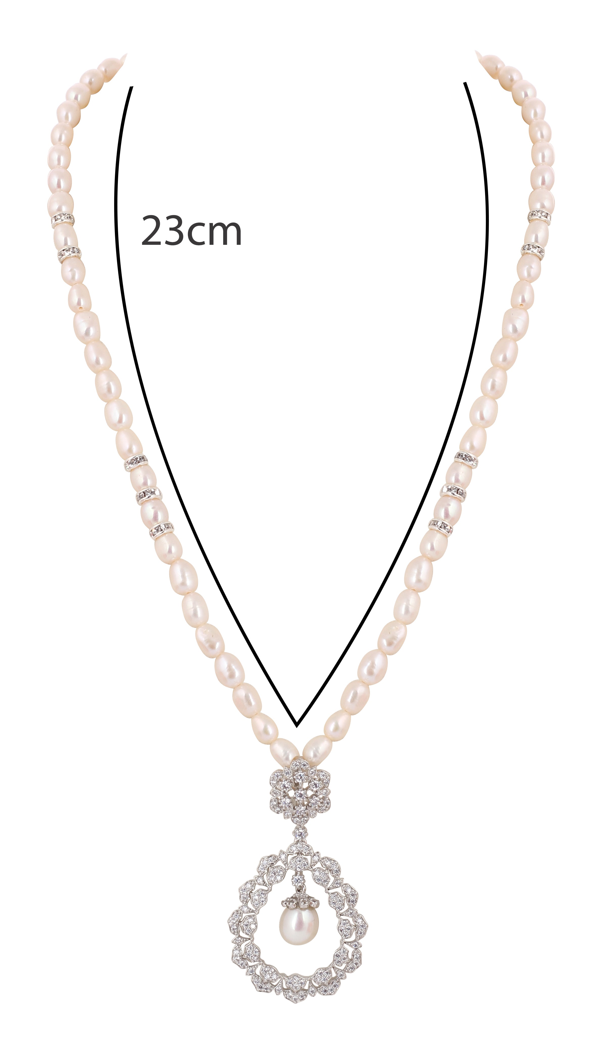 Real Natural Fresh Water Single String Pearls Set For Women With Certificate