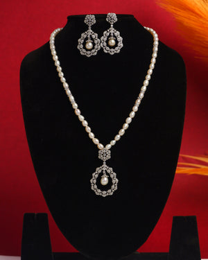 Real Natural Fresh Water Single String Pearls Set For Women With Certificate