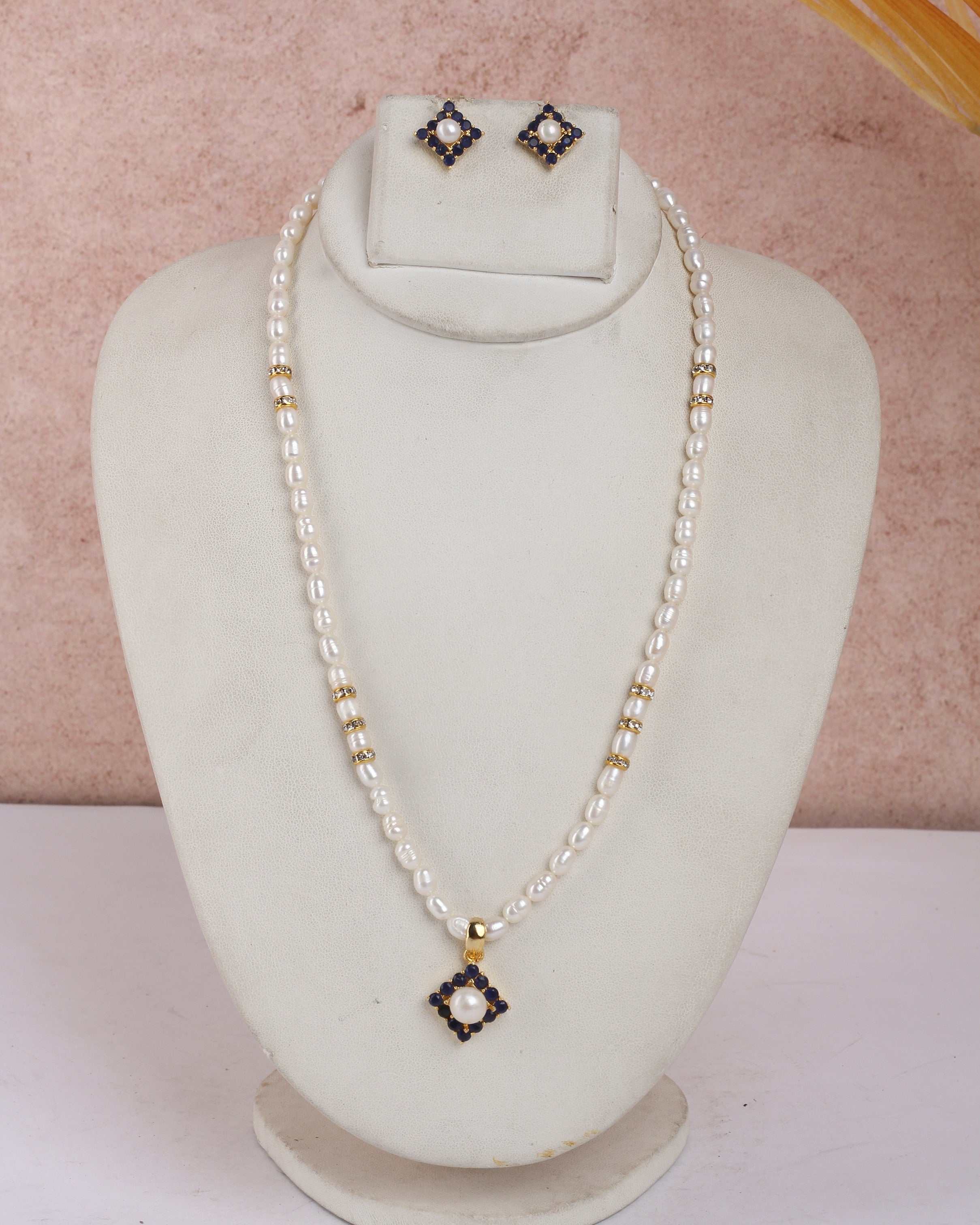 Real Natural Fresh Water Single String Pearls Set For Women With Certificate(D.No ADPRLS2217)