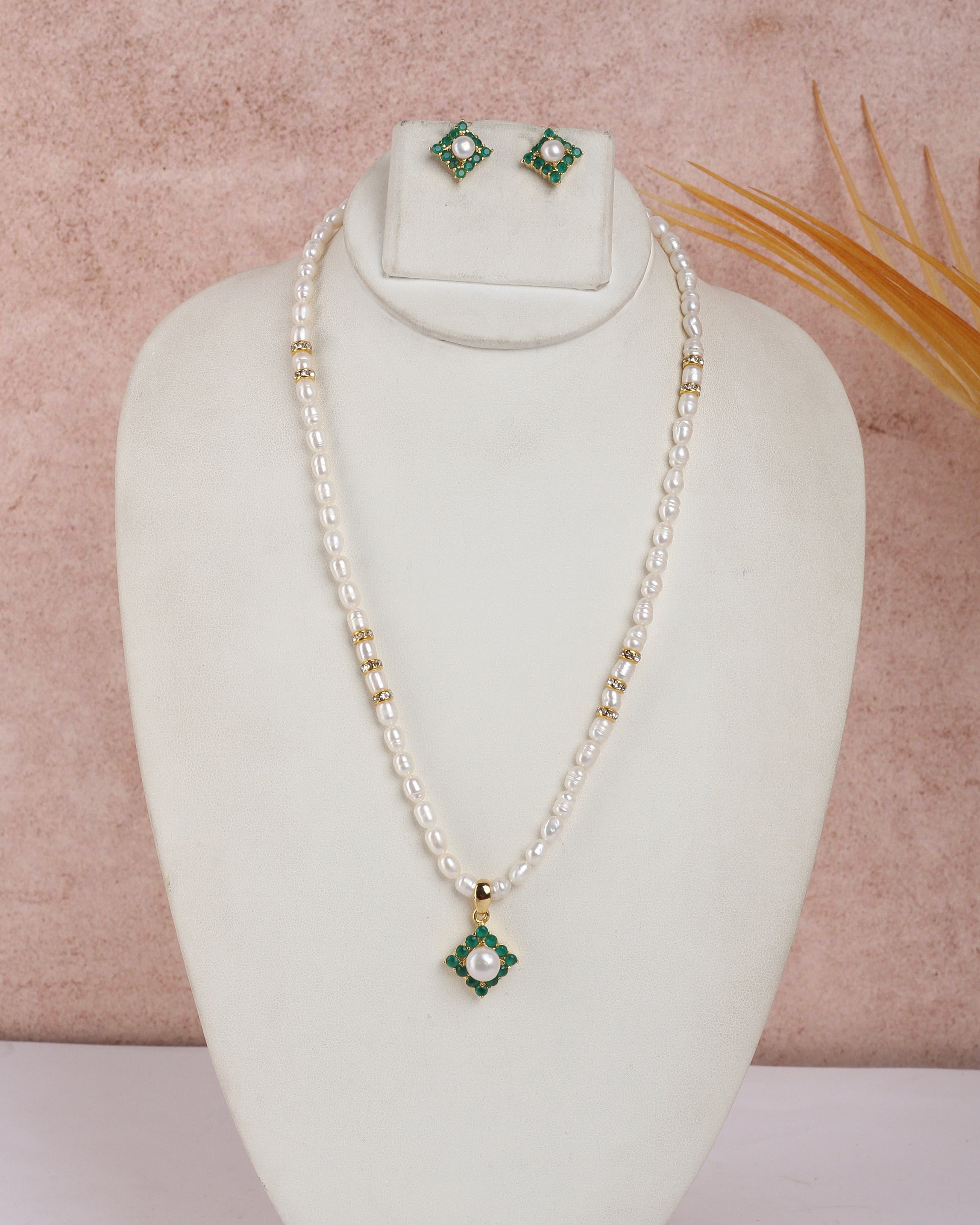 Real Natural Fresh Water Single String Pearls Set For Women With Certificate(D.No ADPRLS2218)