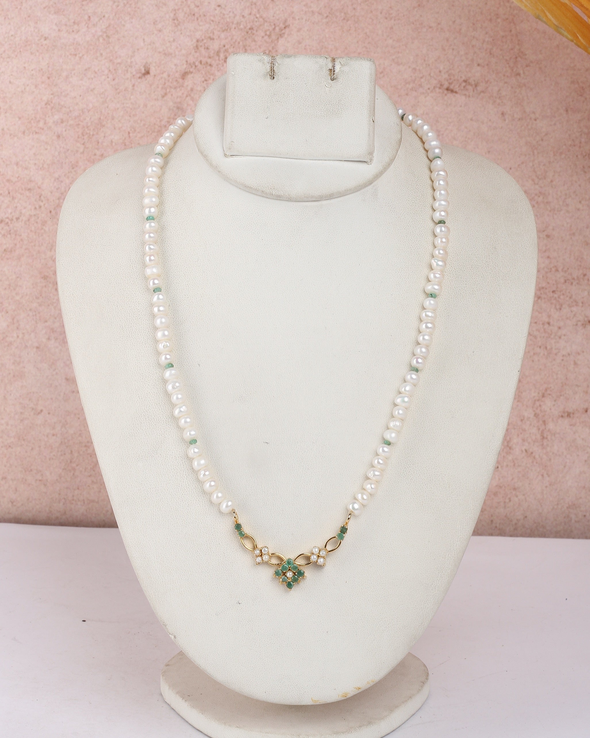 Real Natural Fresh Water Single String Pearls Set For Women With Certificate(D.No ADPRLS2296)