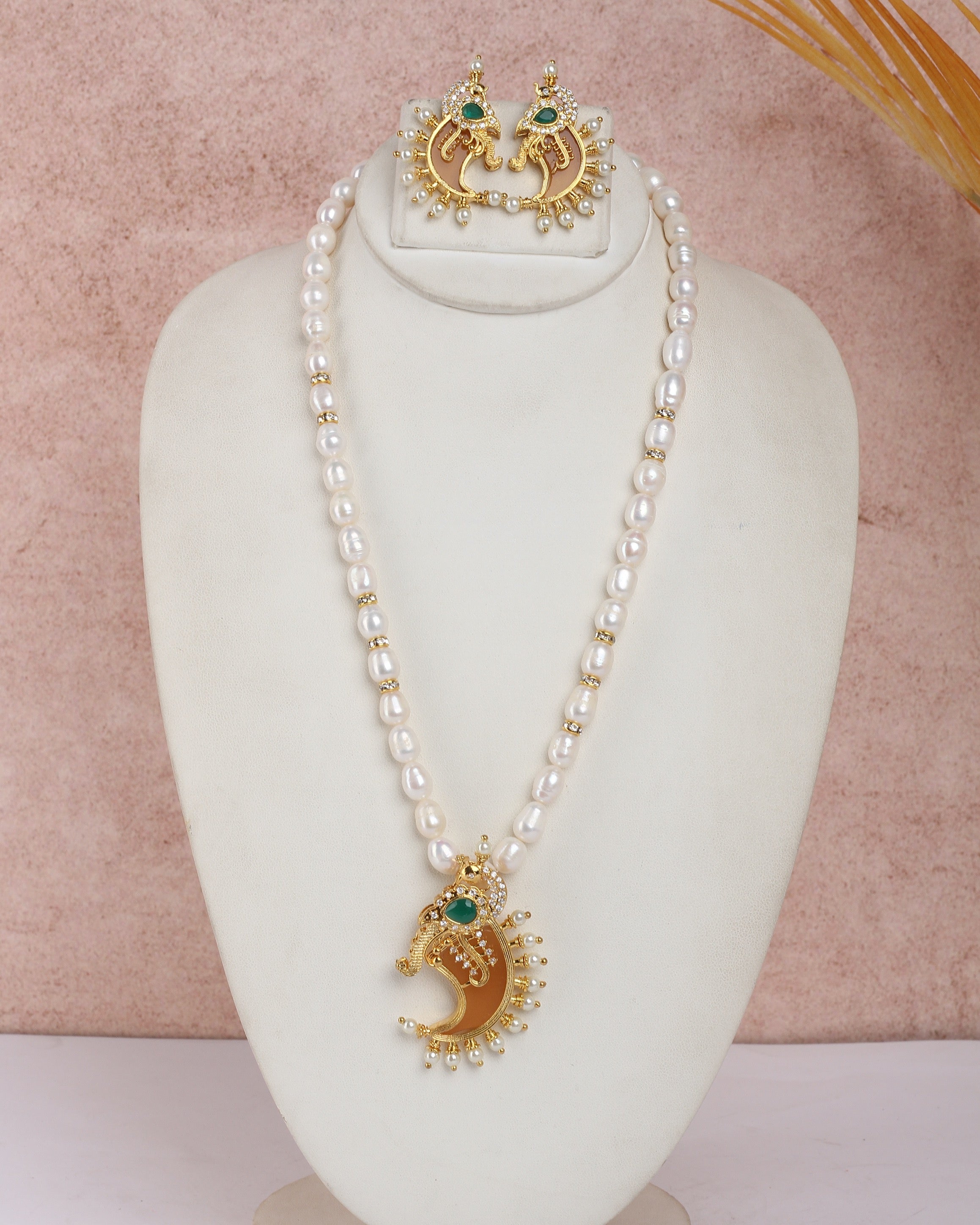 Real Natural Fresh Water Single String Exclusive Pearls Set For Women With Certificate(D.No ADPRLS2315)