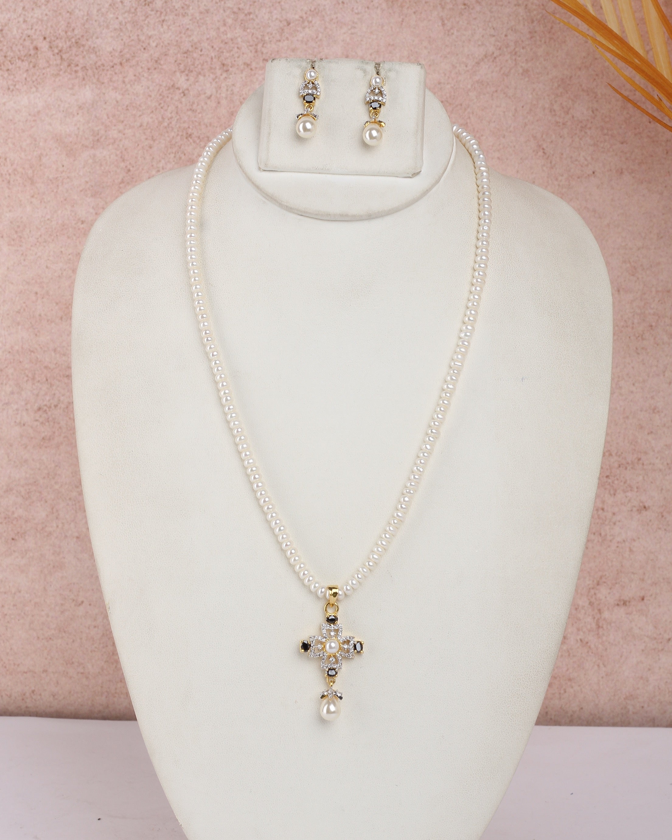 Real Natural Fresh Water Single String Small Size Pearls Set For Women With Certificate(D.No ADPRLS2319)