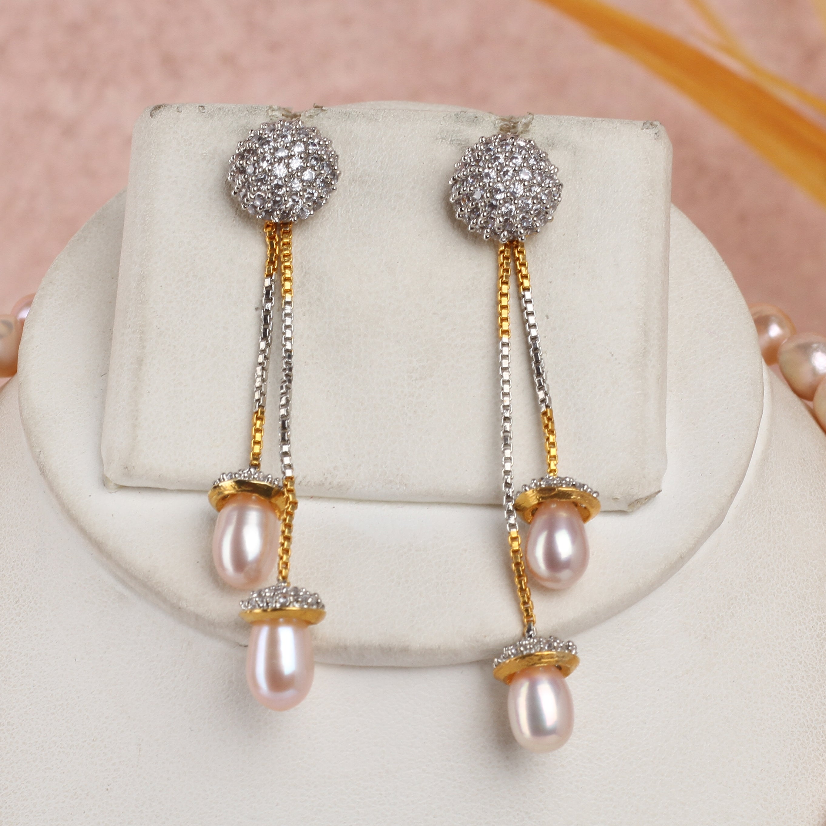 Real Natural Fresh Water Single String Pearls Set For Women With Certificate(D.No ADPRLS2361)