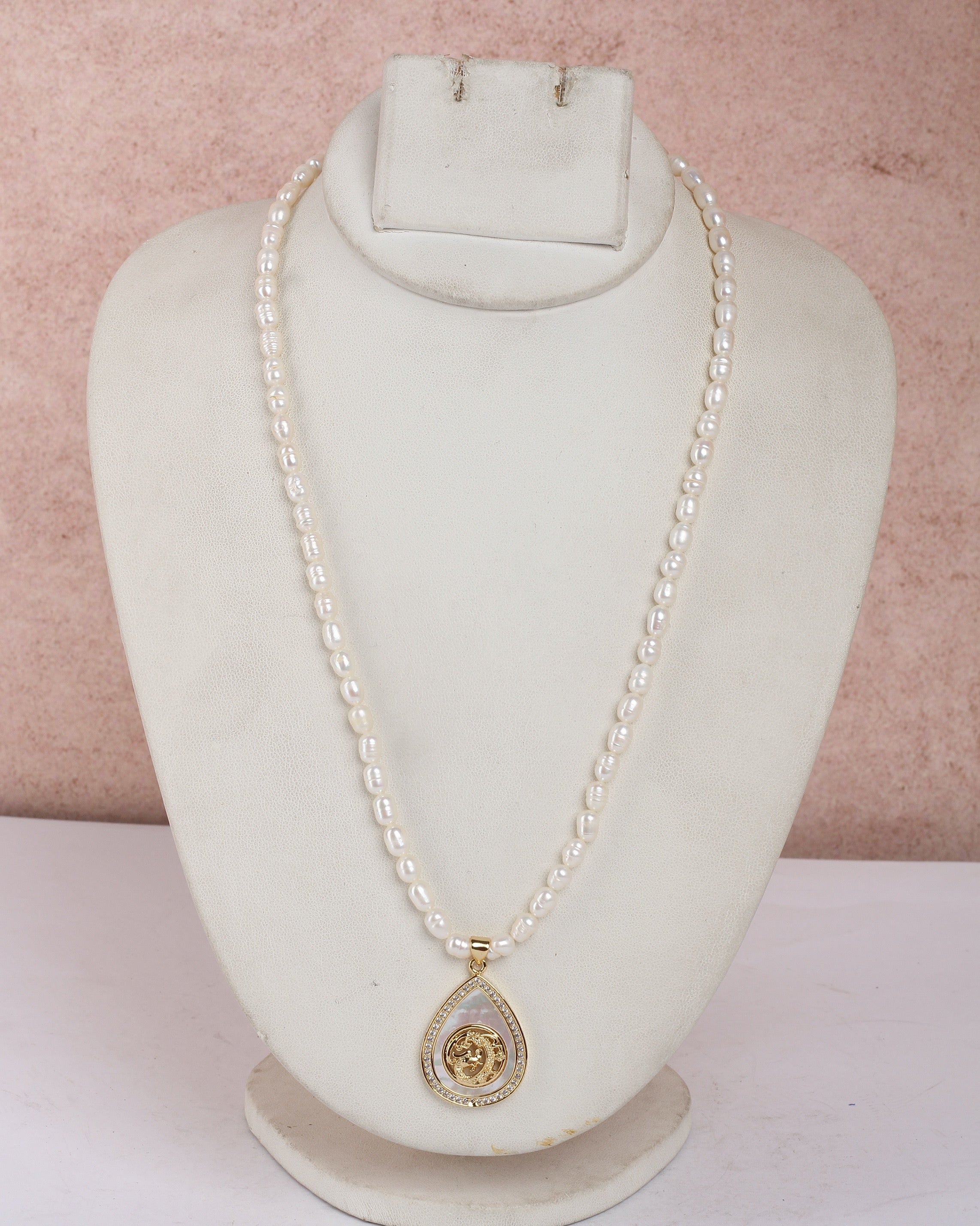 Real Natural Fresh Water Pearls Mala With Locket For Women With Certificate(D.No ADPRLS2372)