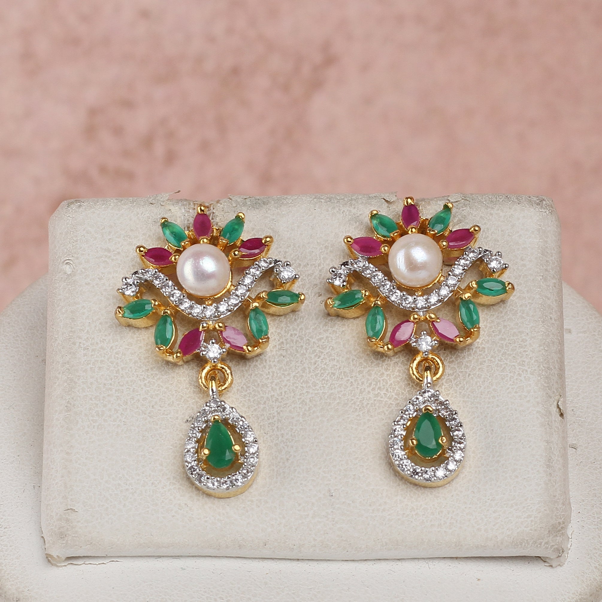 Real Natural Fresh Water Exclusive Pearls Set For Women With Certificate(D.No ADPRLS2381)