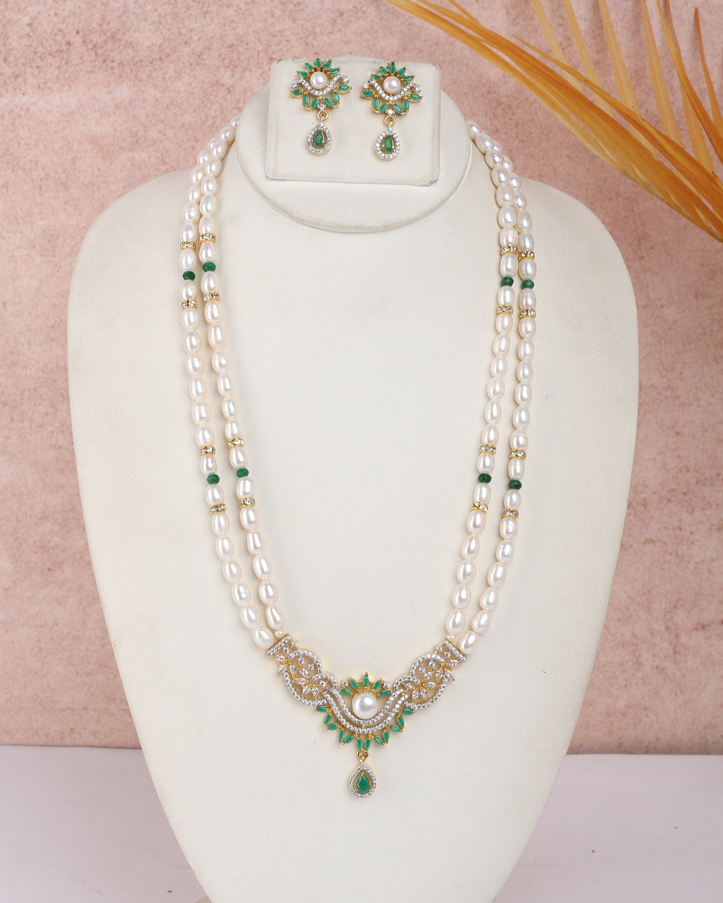 Real Natural Fresh Water Exclusive Pearls Set For Women With Certificate(D.No ADPRLS2382)
