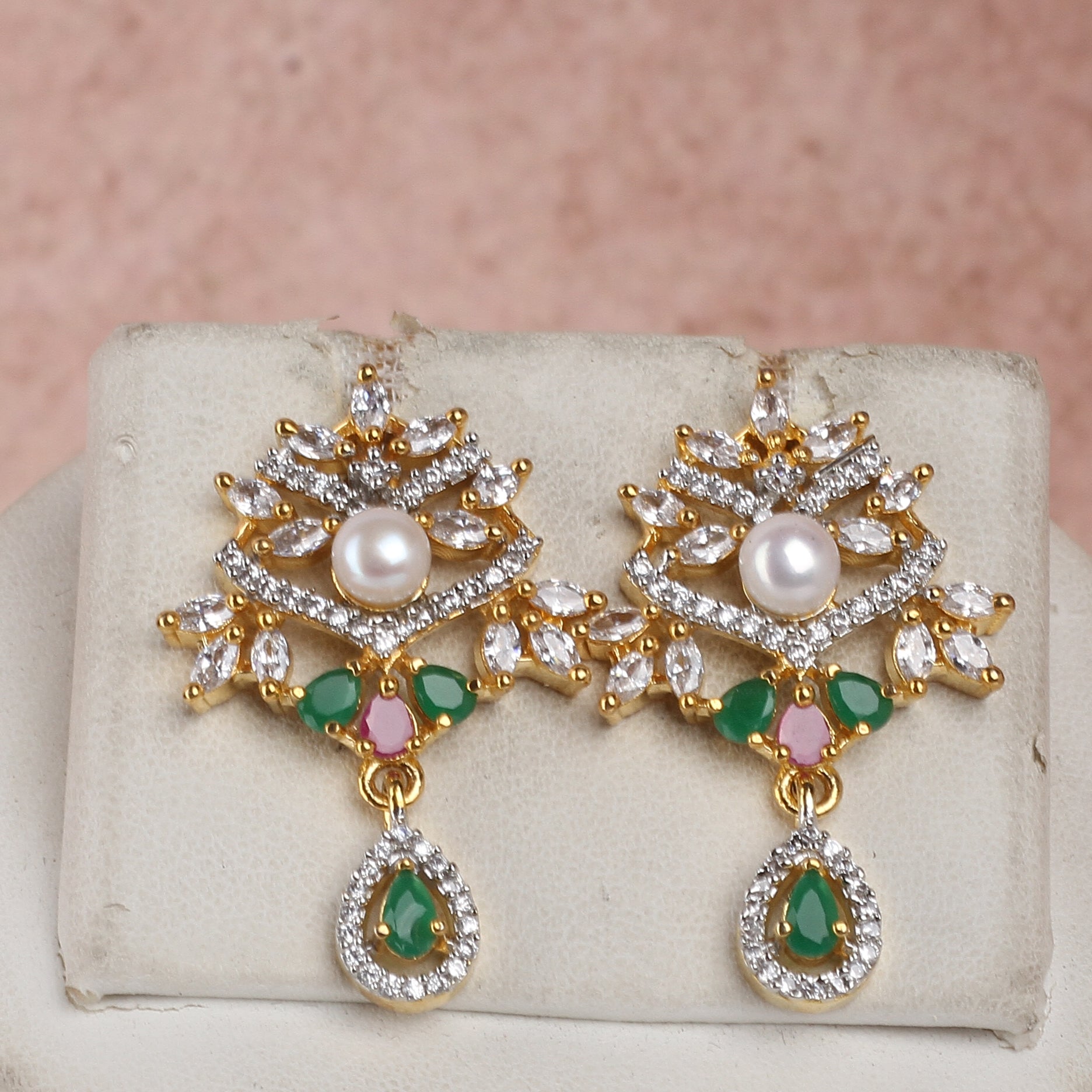 Real Natural Fresh Water Exclusive Pearls Set For Women With Certificate(D.No ADPRLS2383)