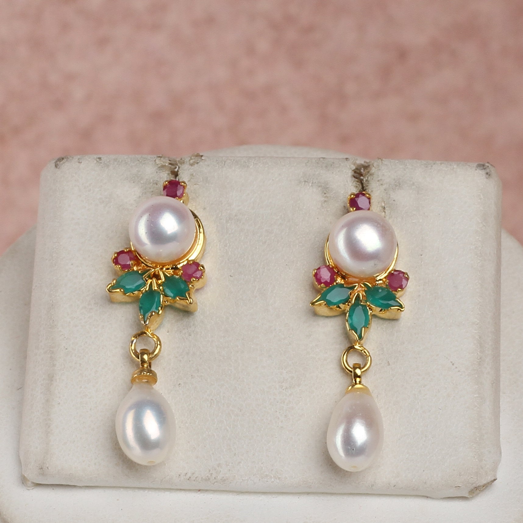 Real Natural Fresh Water Exclusive Pearls Set For Women With Certificate(D.No ADPRLS2386)