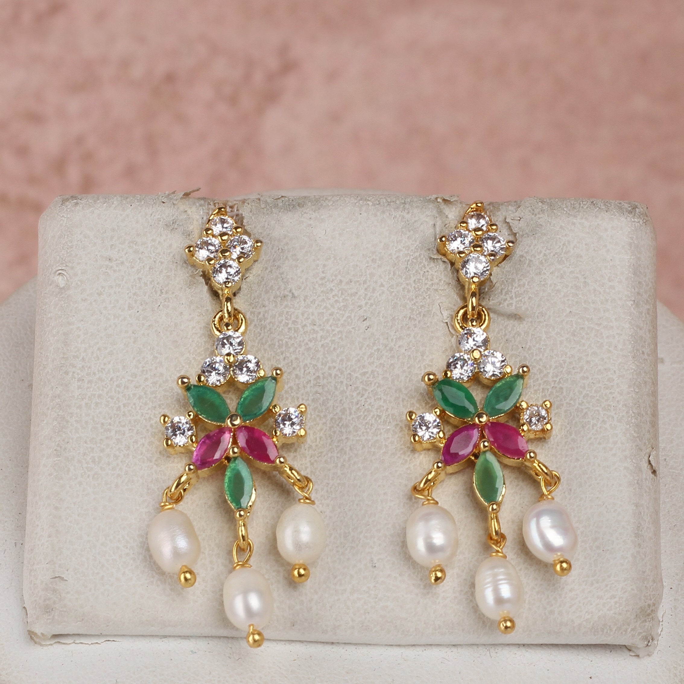 Real Natural Fresh Water Exclusive Pearls Set For Women With Certificate(D.No ADPRLS2391)