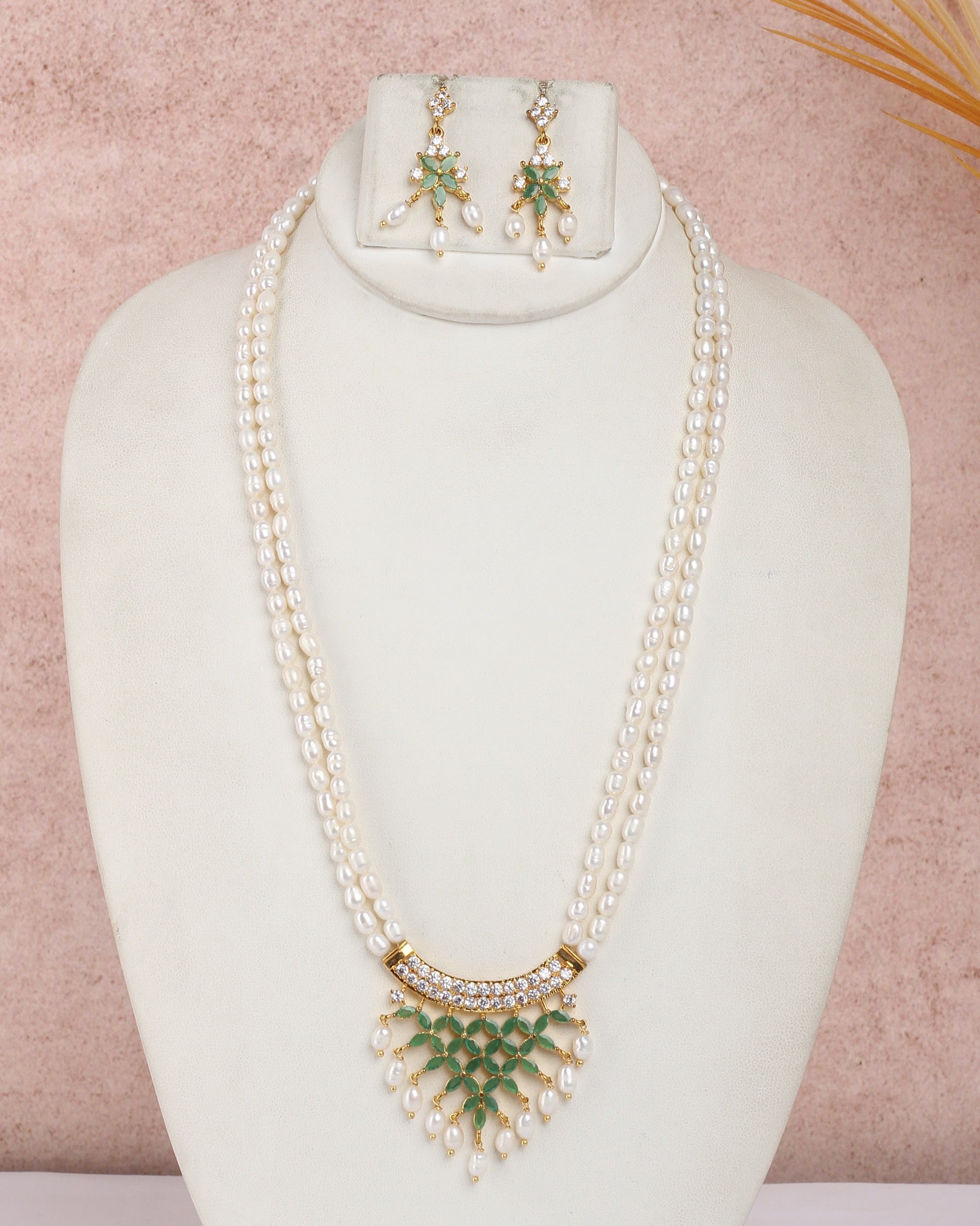 Real Natural Fresh Water Exclusive Pearls Set For Women With Certificate(D.No ADPRLS2394)