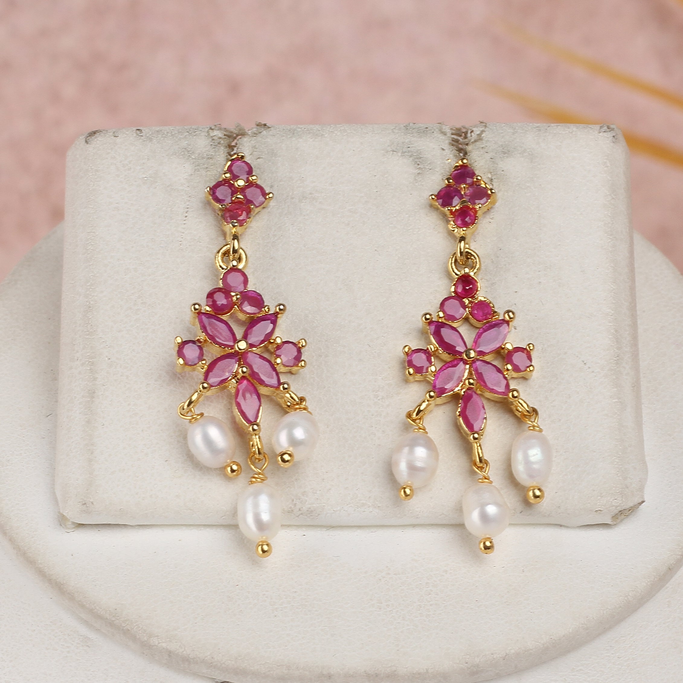 Real Natural Fresh Water Exclusive Pearls Set For Women With Certificate(D.No ADPRLS2395)