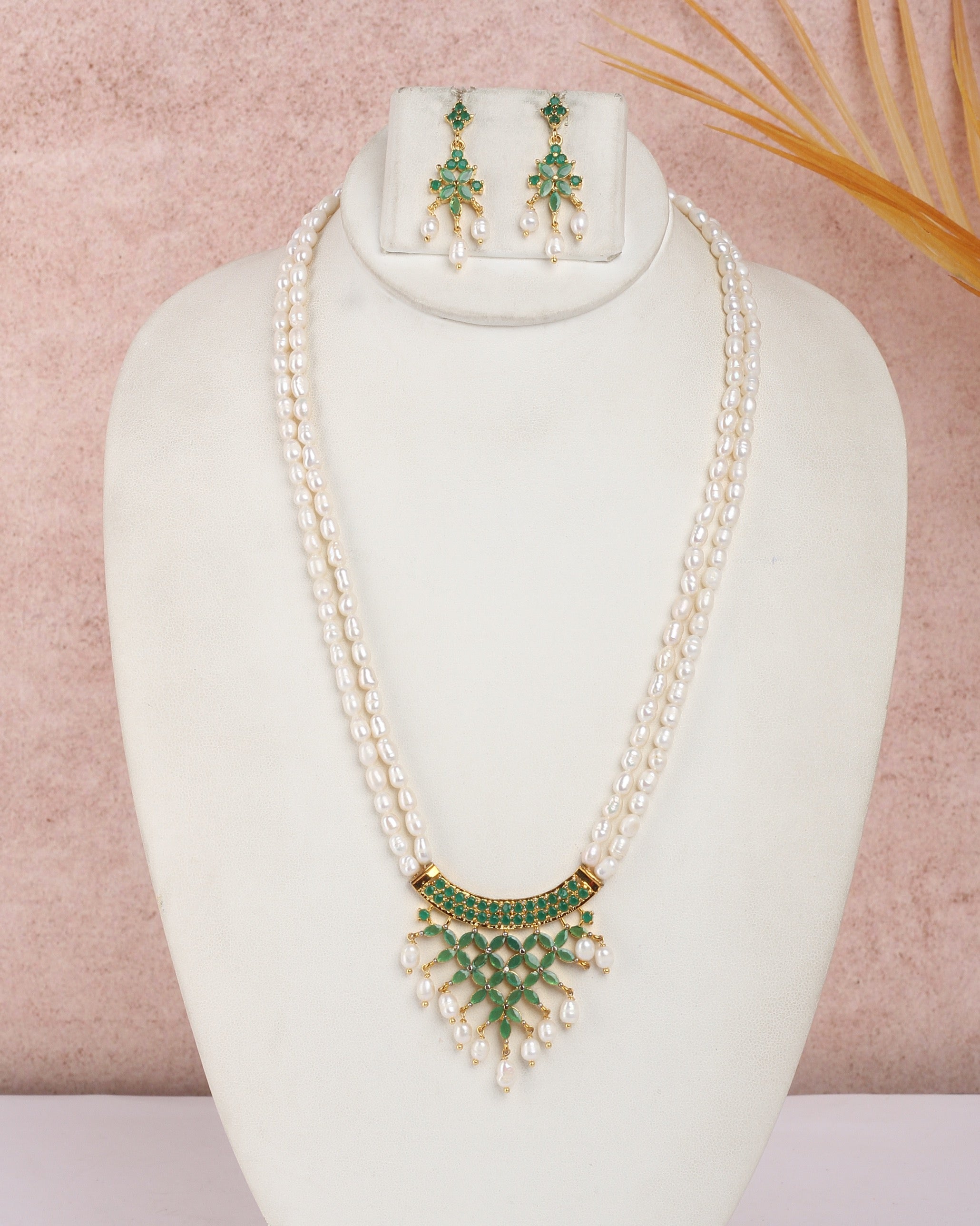 Real Natural Fresh Water Exclusive Pearls Set For Women With Certificate(D.No ADPRLS2396)