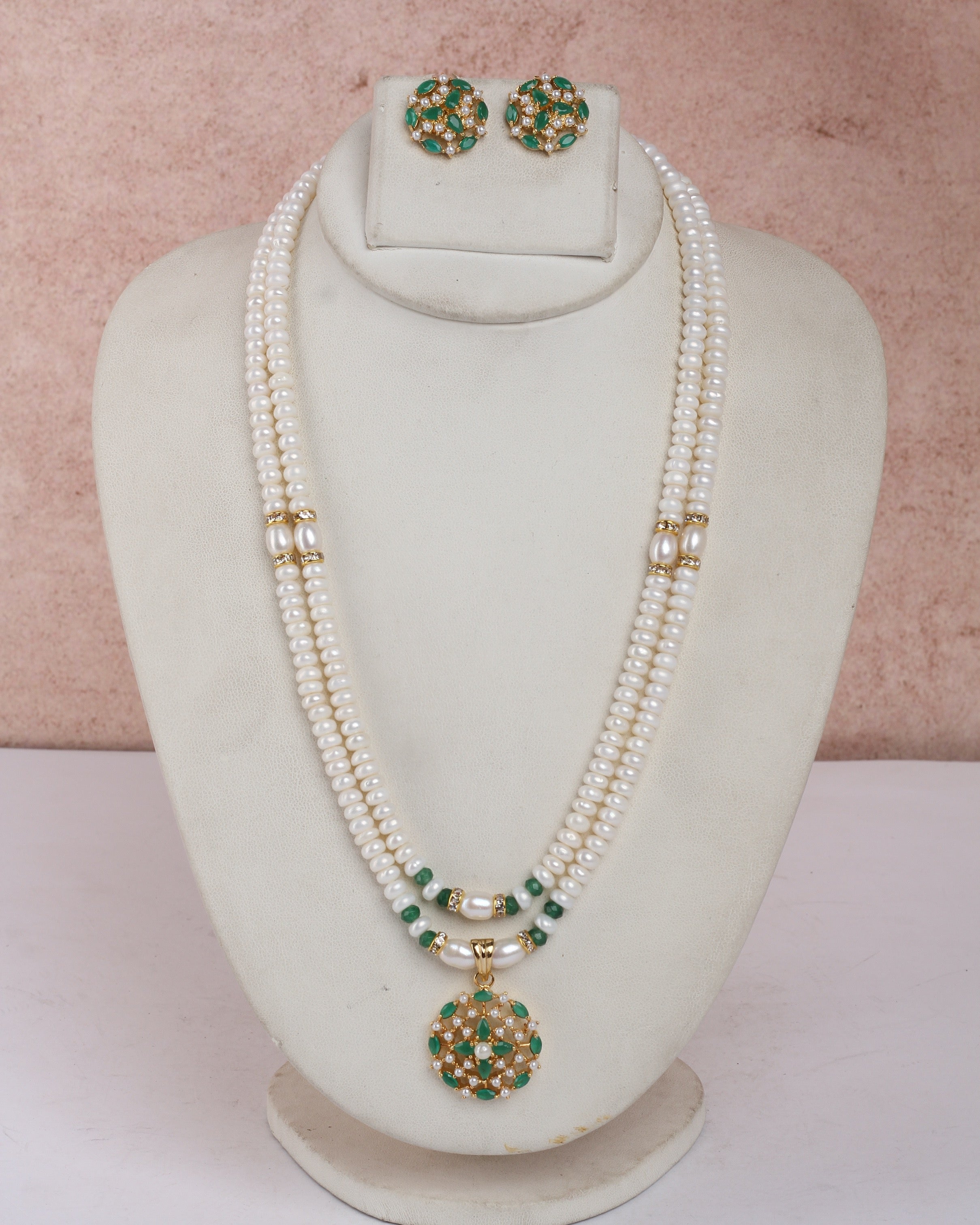 Real Natural Fresh Water Exclusive Pearls Set For Women With Certificate(D.No ADPRLS2400)