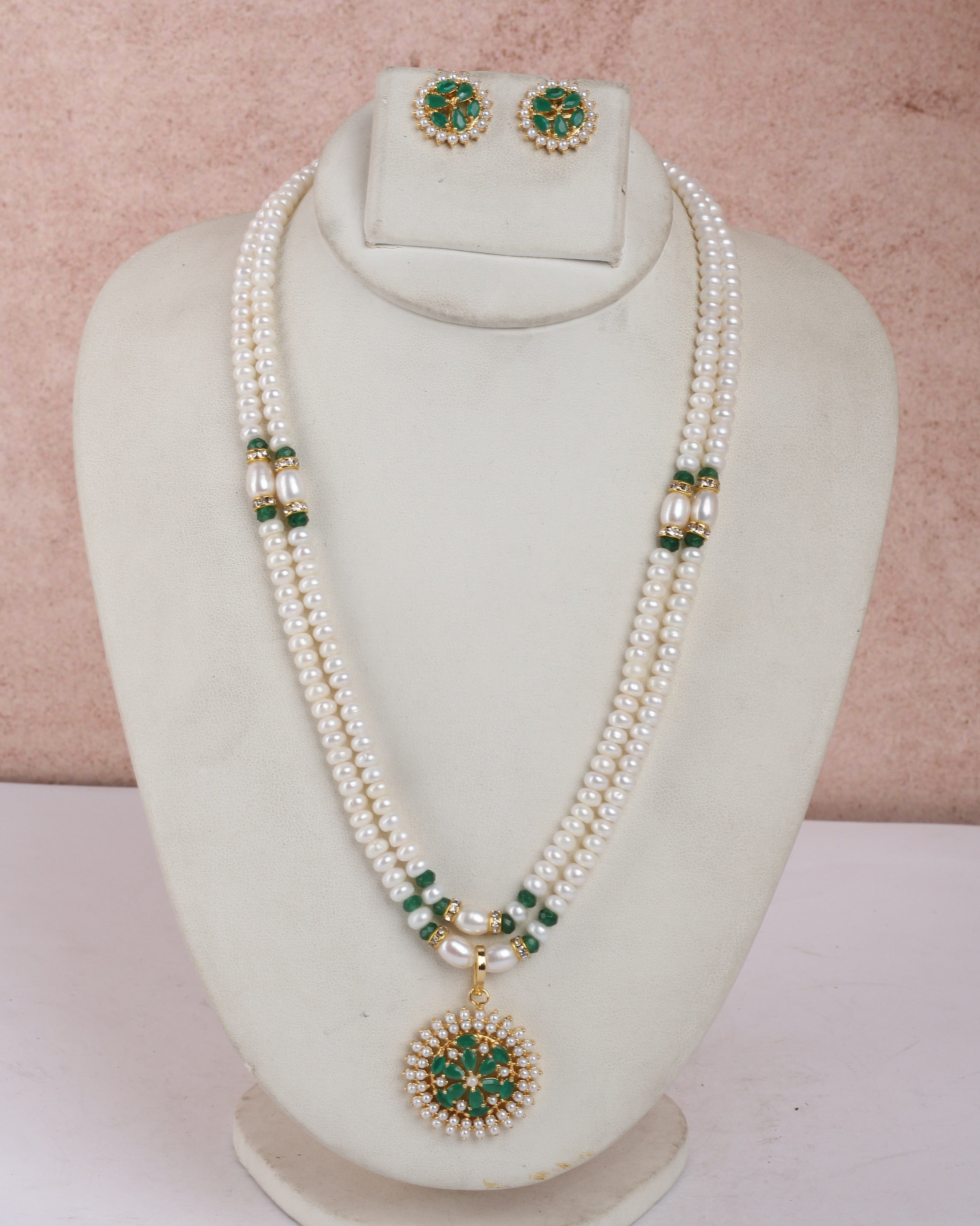 Real Natural Fresh Water Exclusive Pearls Set For Women With Certificate(D.No ADPRLS2401)