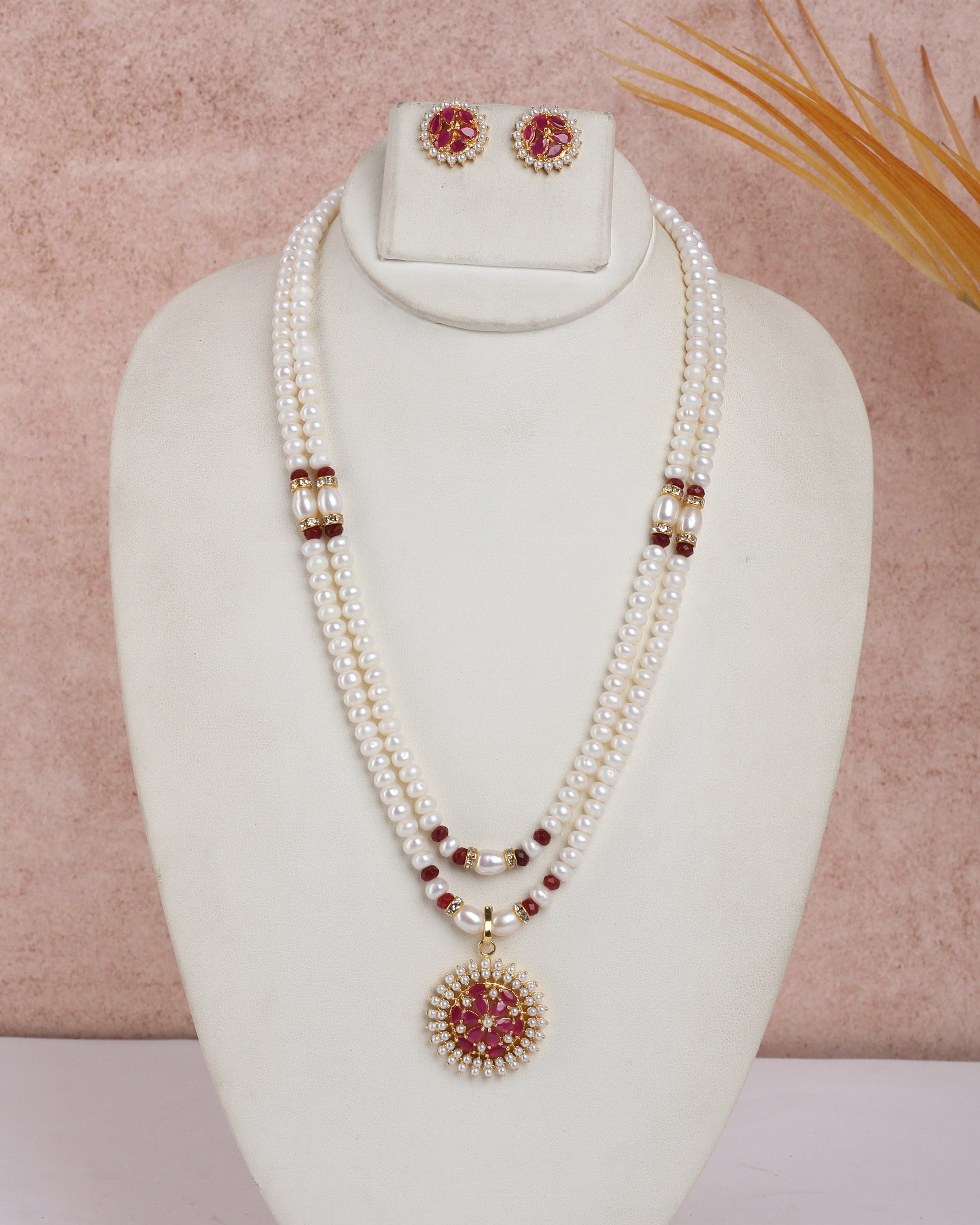 Real Natural Fresh Water Exclusive Pearls Set For Women With Certificate(D.No ADPRLS2402)