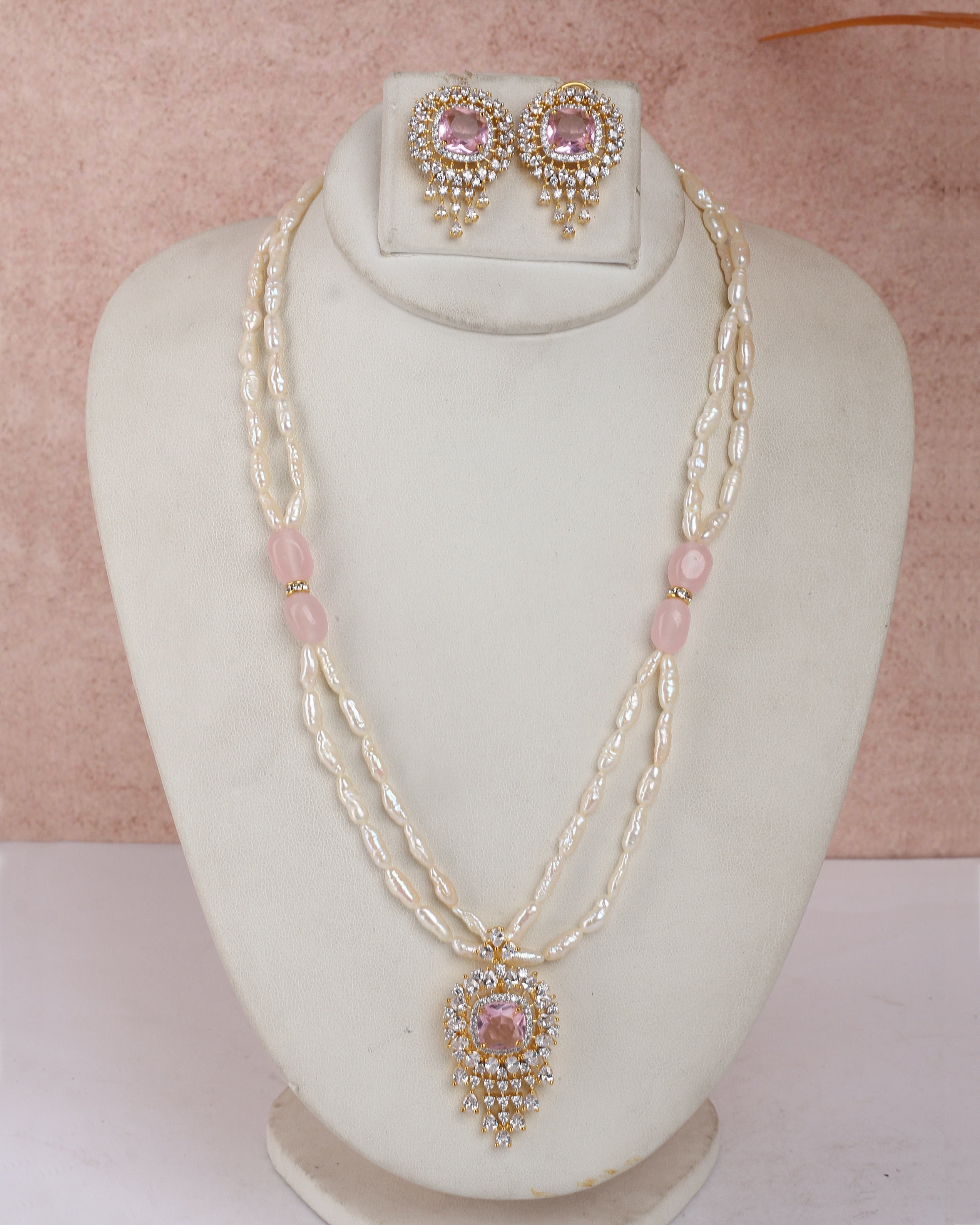 Real Natural Fresh Water Exclusive Pearls Set For Women With Certificate(D.No ADPRLS2409)