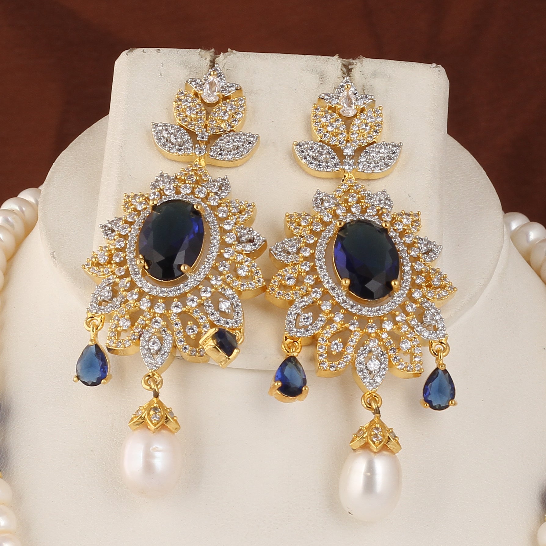 Real Natural Fresh Water Exclusive Pearls Set For Women With Certificate(D.No ADPRLS2518)