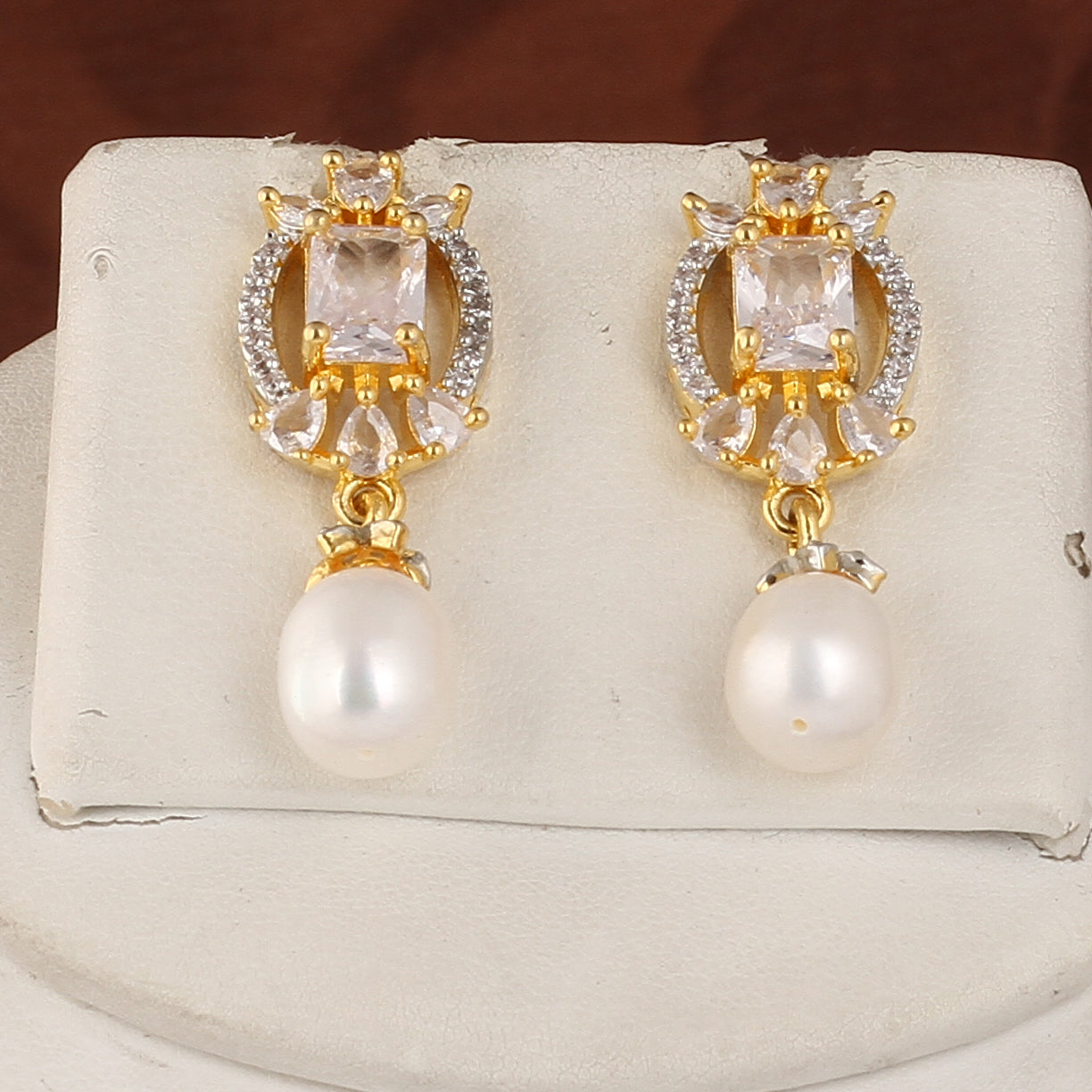 Authentic Real Natural Fresh Water Pearl Set For Women With Certificate(D.No ADPRLS2541)