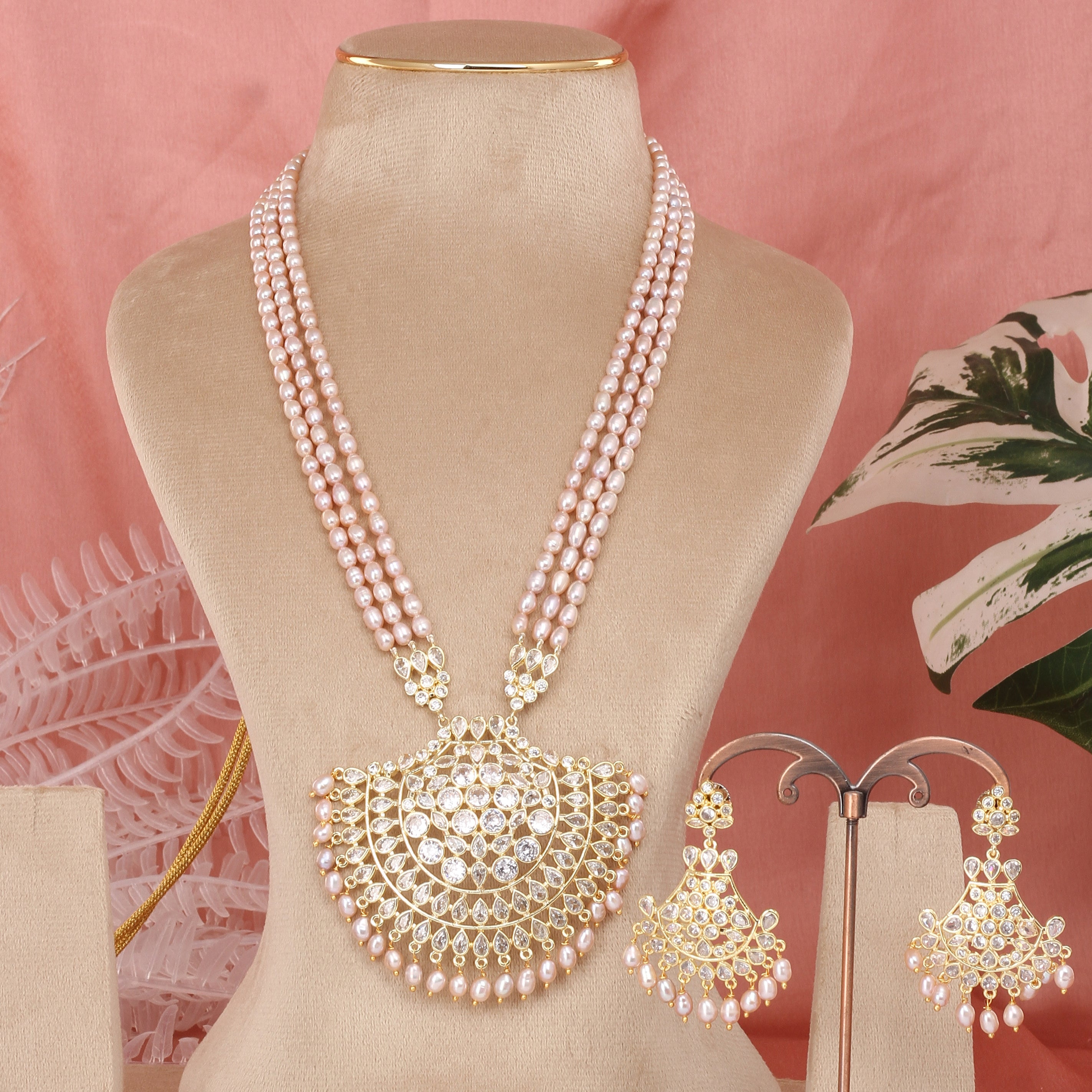 Authentic Hyderabadi Real Pearls Set For Women With Certificate(D.No ADPRLS2570)