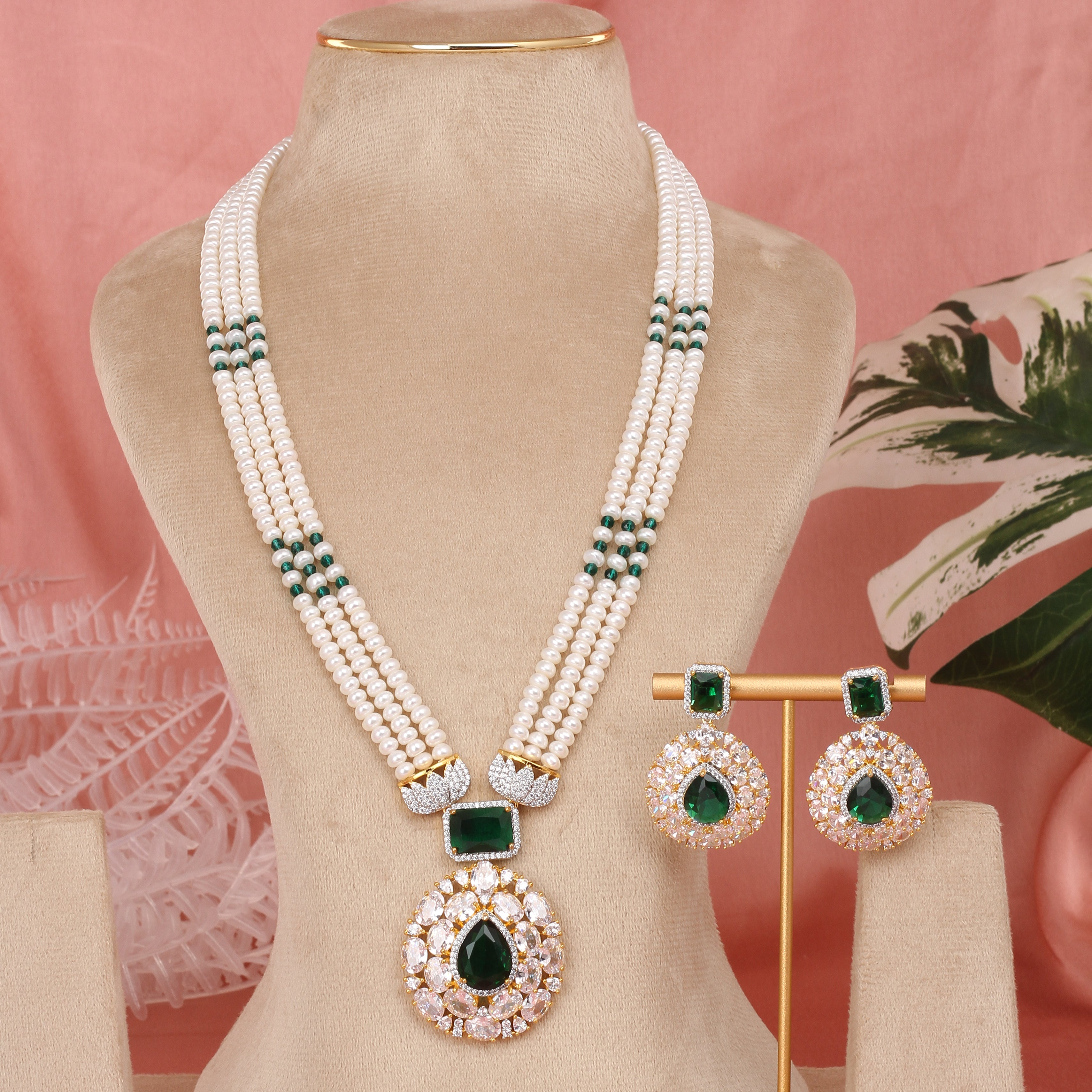 Authentic Hyderabadi Real Pearls Set For Women With Certificate(D.No ADPRLS2574)