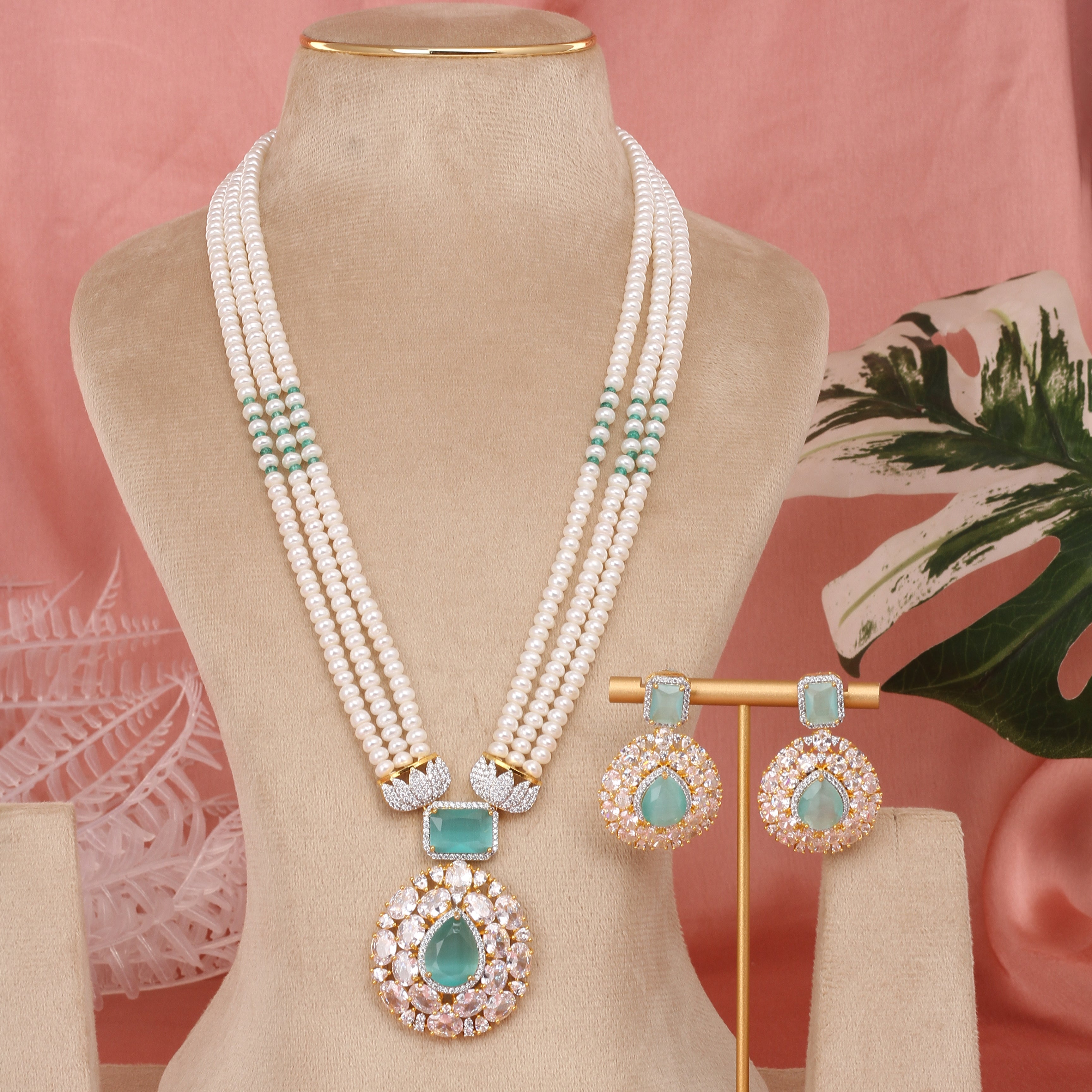 Authentic Hyderabadi Real Pearls Set For Women With Certificate(D.No ADPRLS2576)