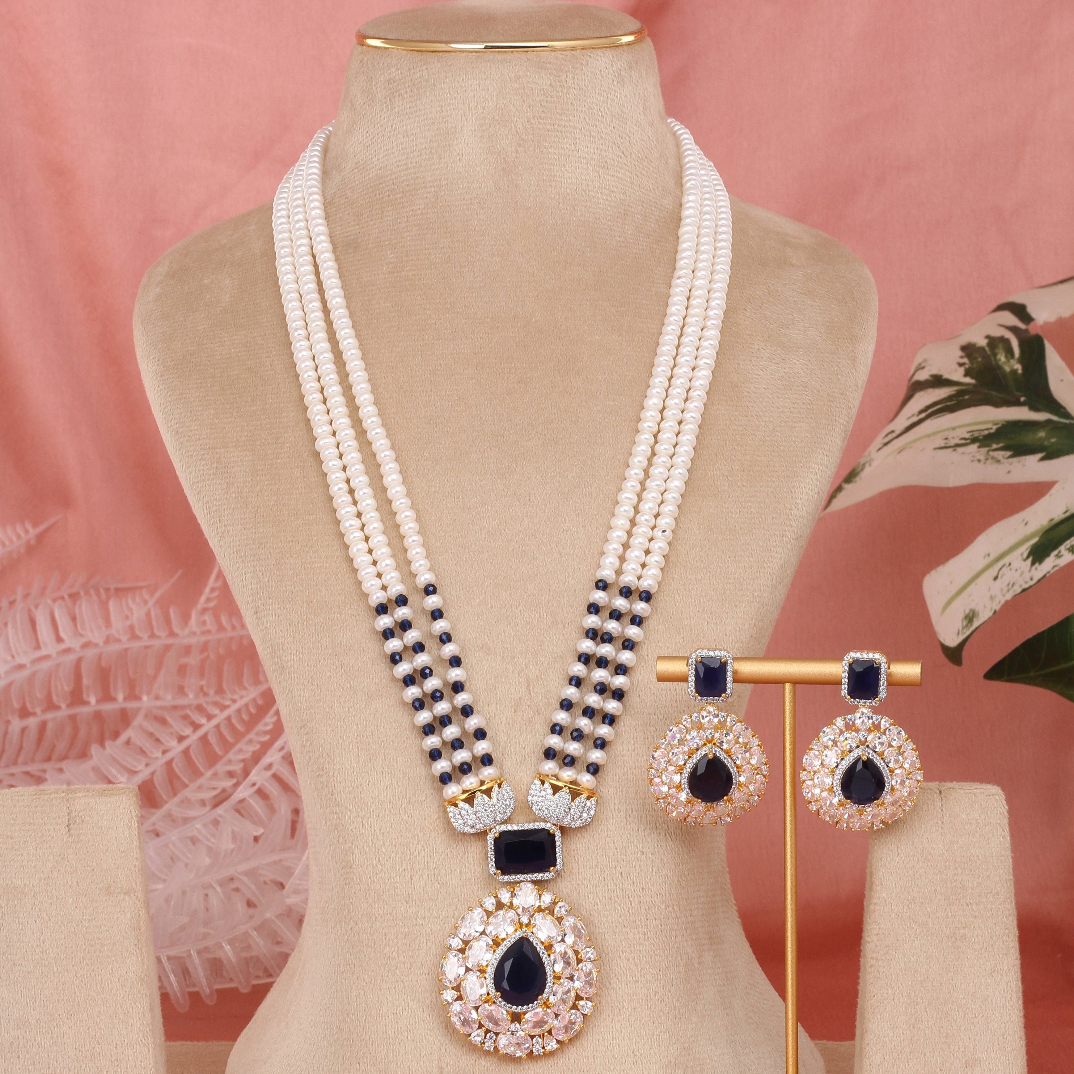 Authentic Hyderabadi Real Pearls Set For Women With Certificate(D.No ADPRLS2579)