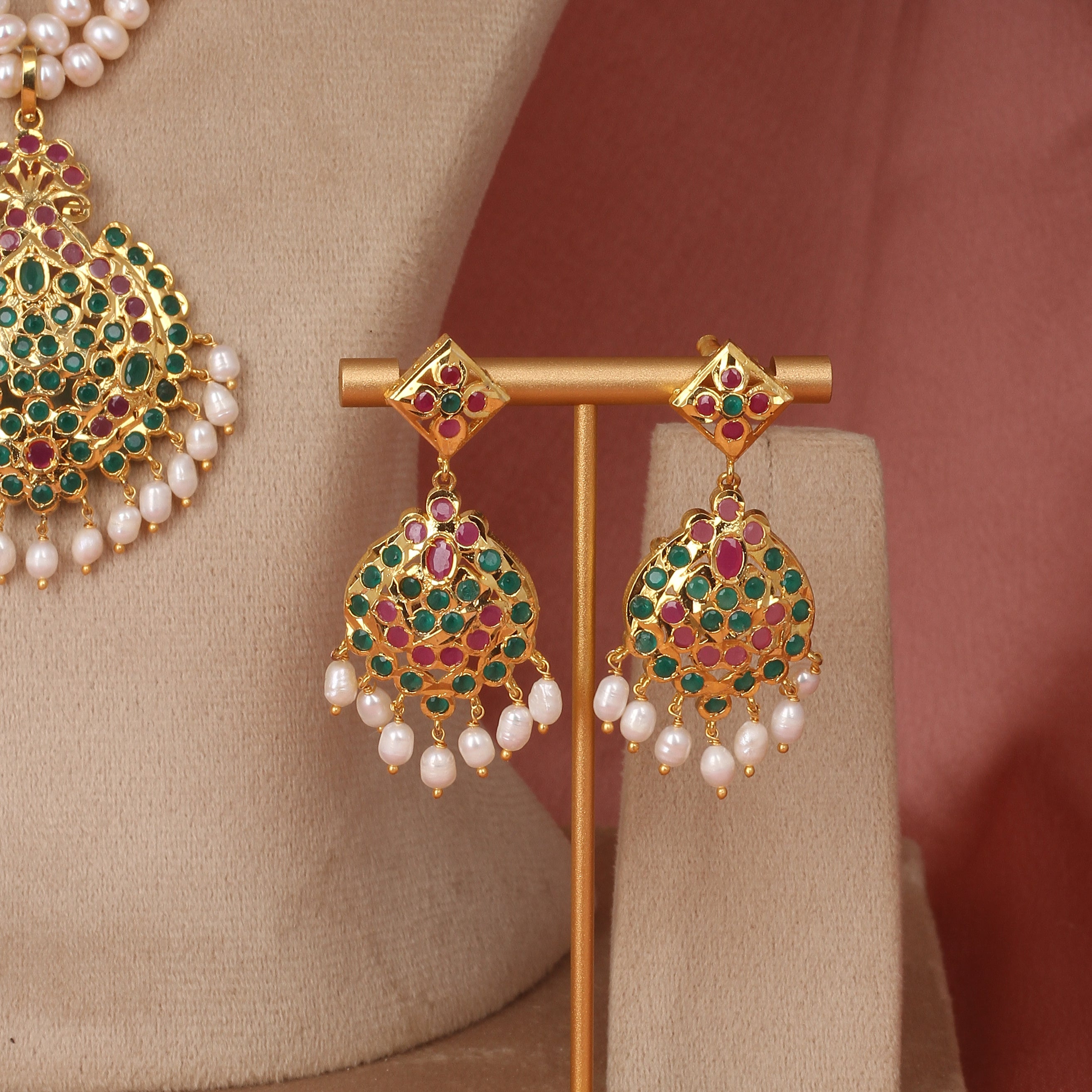 Authentic Hyderabadi Real Pearls Set For Women With Certificate(D.No ADPRLS2586)