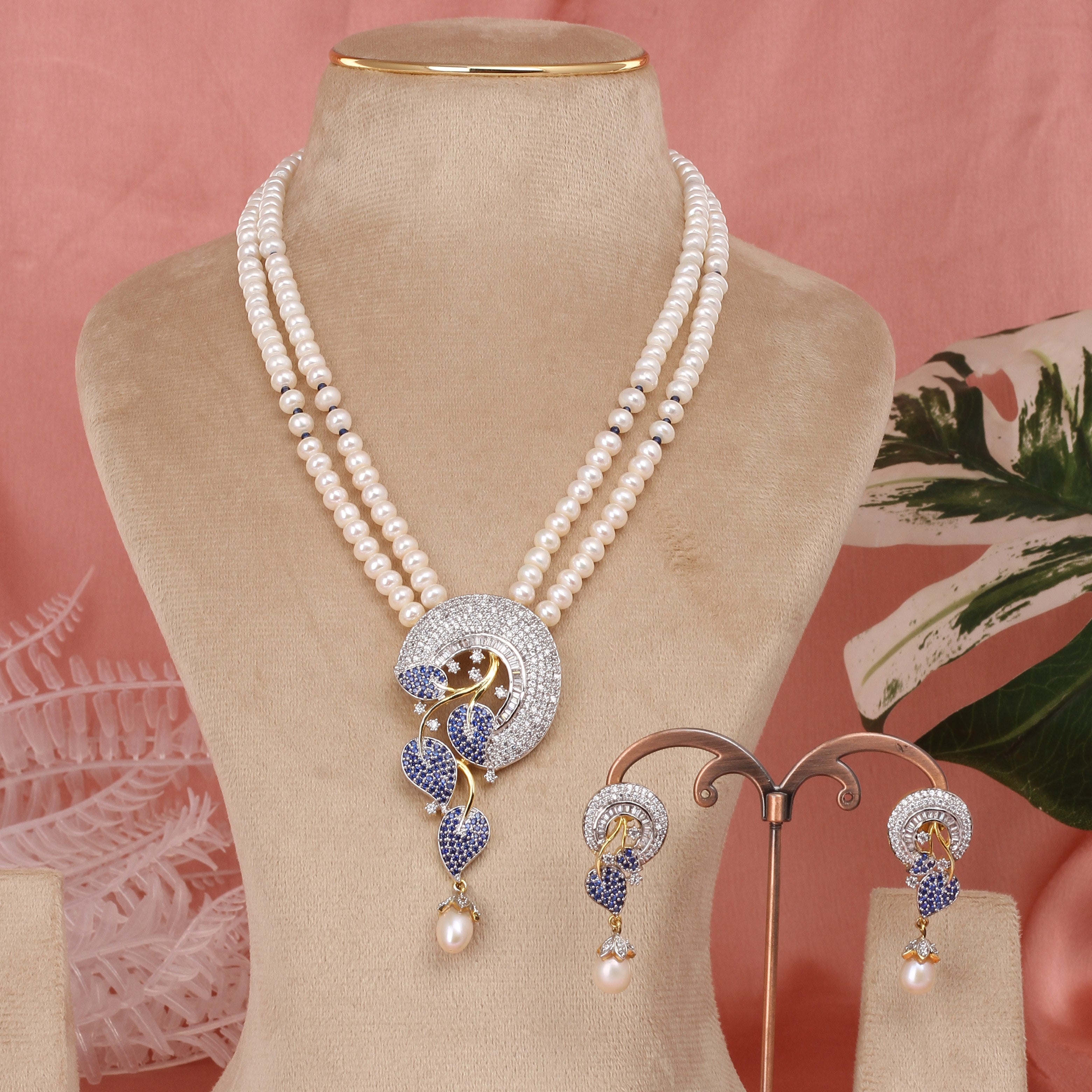 Authentic Hyderabadi Real Pearls Set For Women With Certificate(D.No ADPRLS2587)