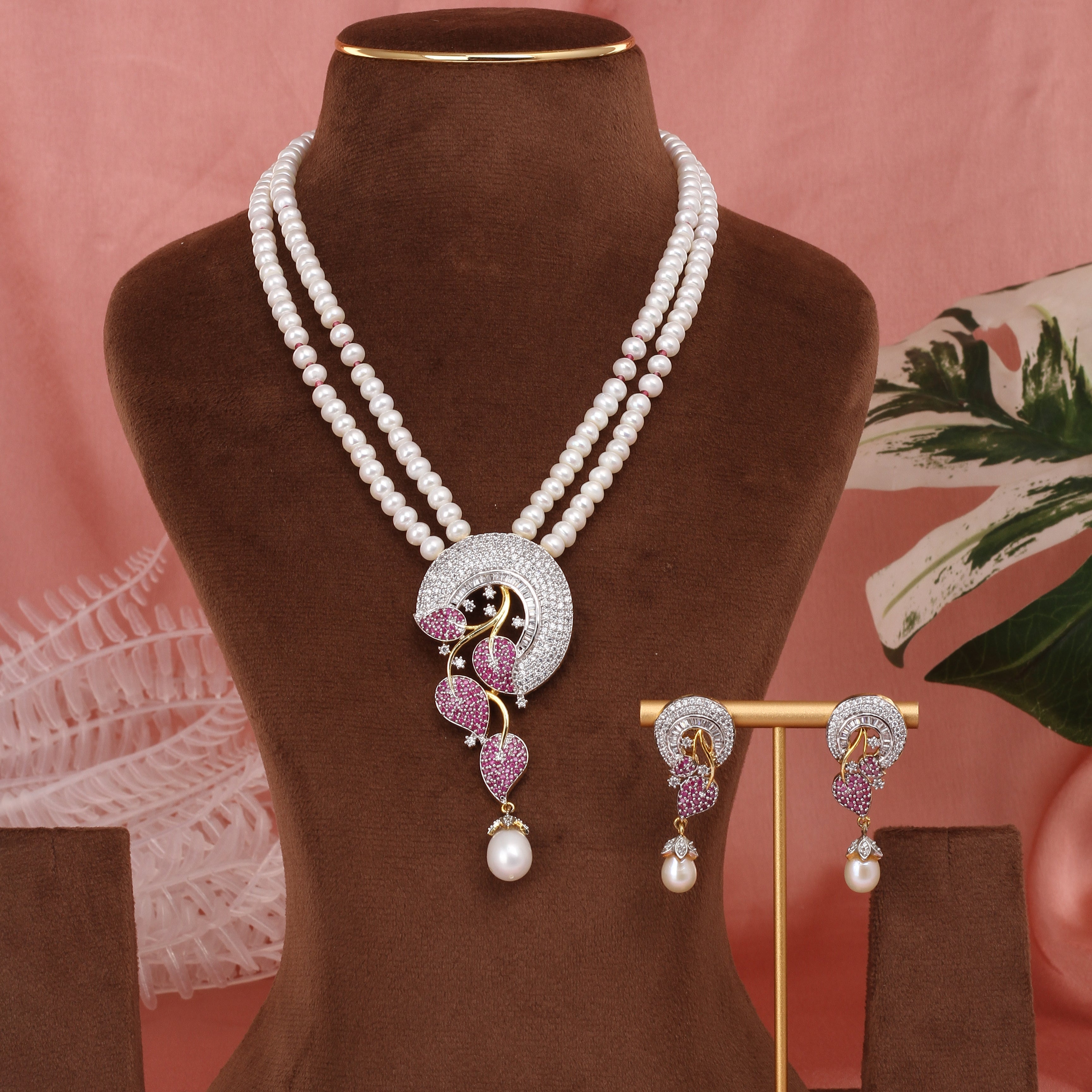 Authentic Hyderabadi Real Pearls Set For Women With Certificate(D.No ADPRLS2588)