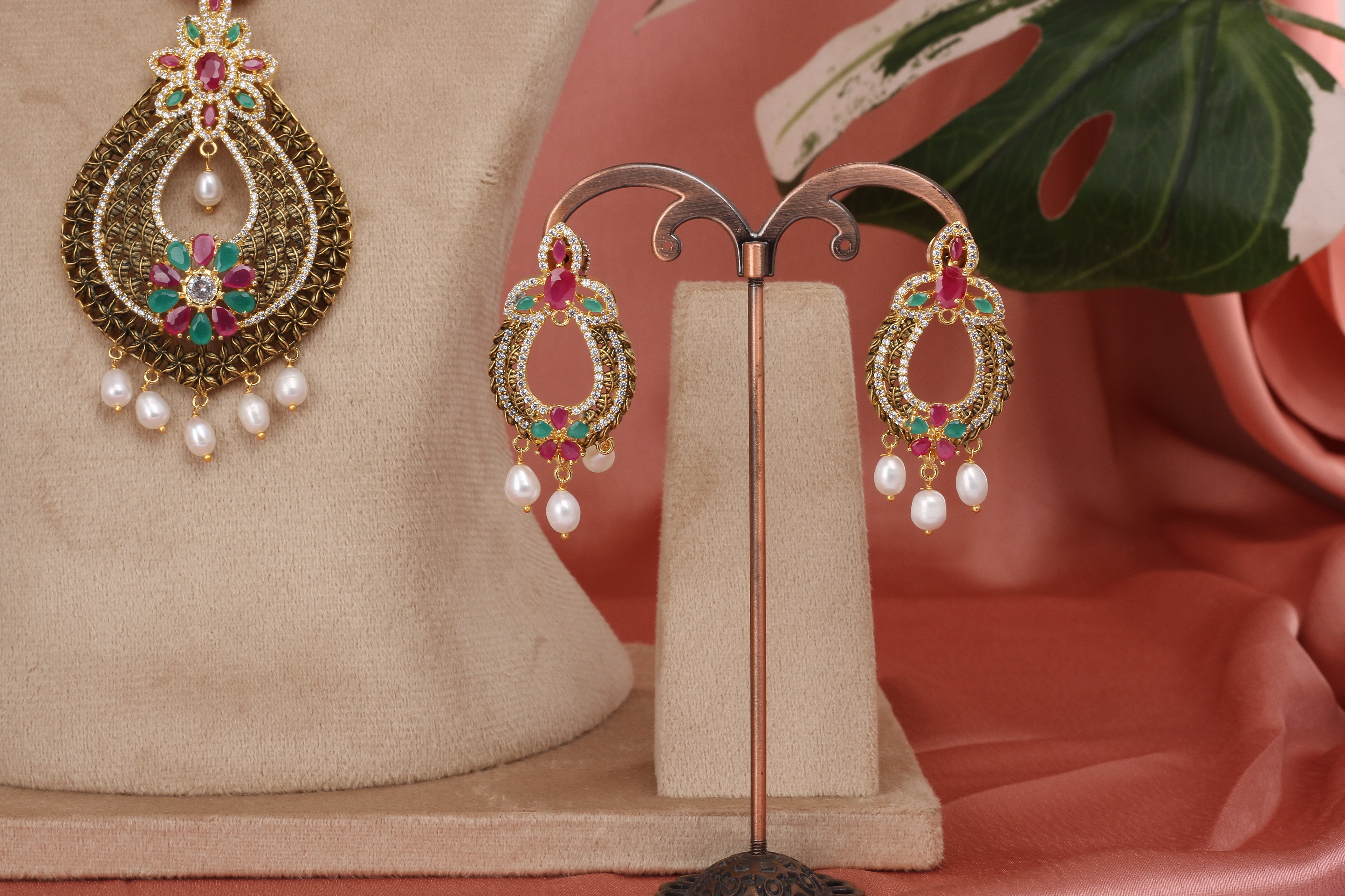 Authentic Single Lines Hyderabadi Real Pearls Set For Women With Certificate(D.No ADPRLS2631)