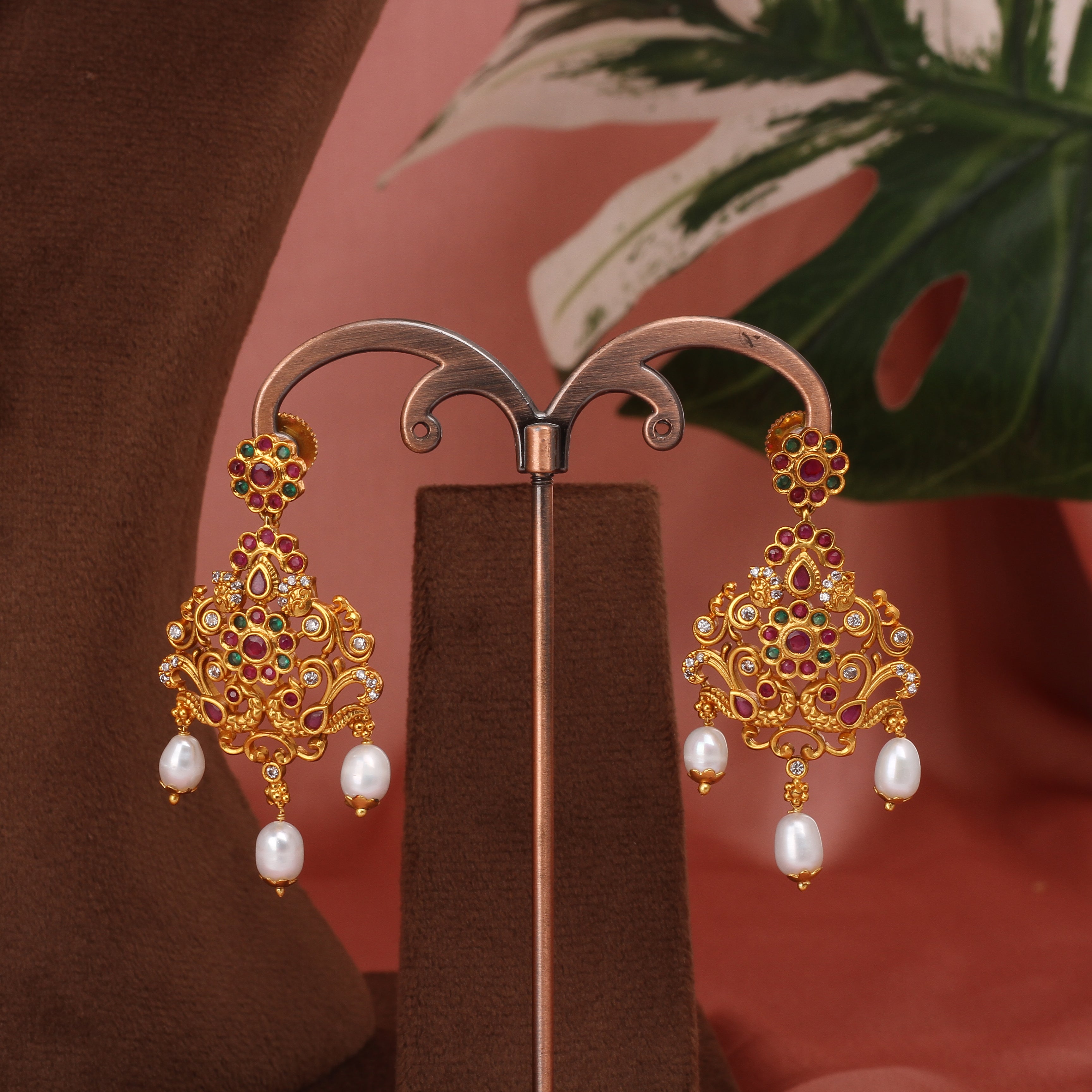 Authentic Single Lines Hyderabadi Real Pearls Set For Women With Certificate(D.No ADPRLS2634)