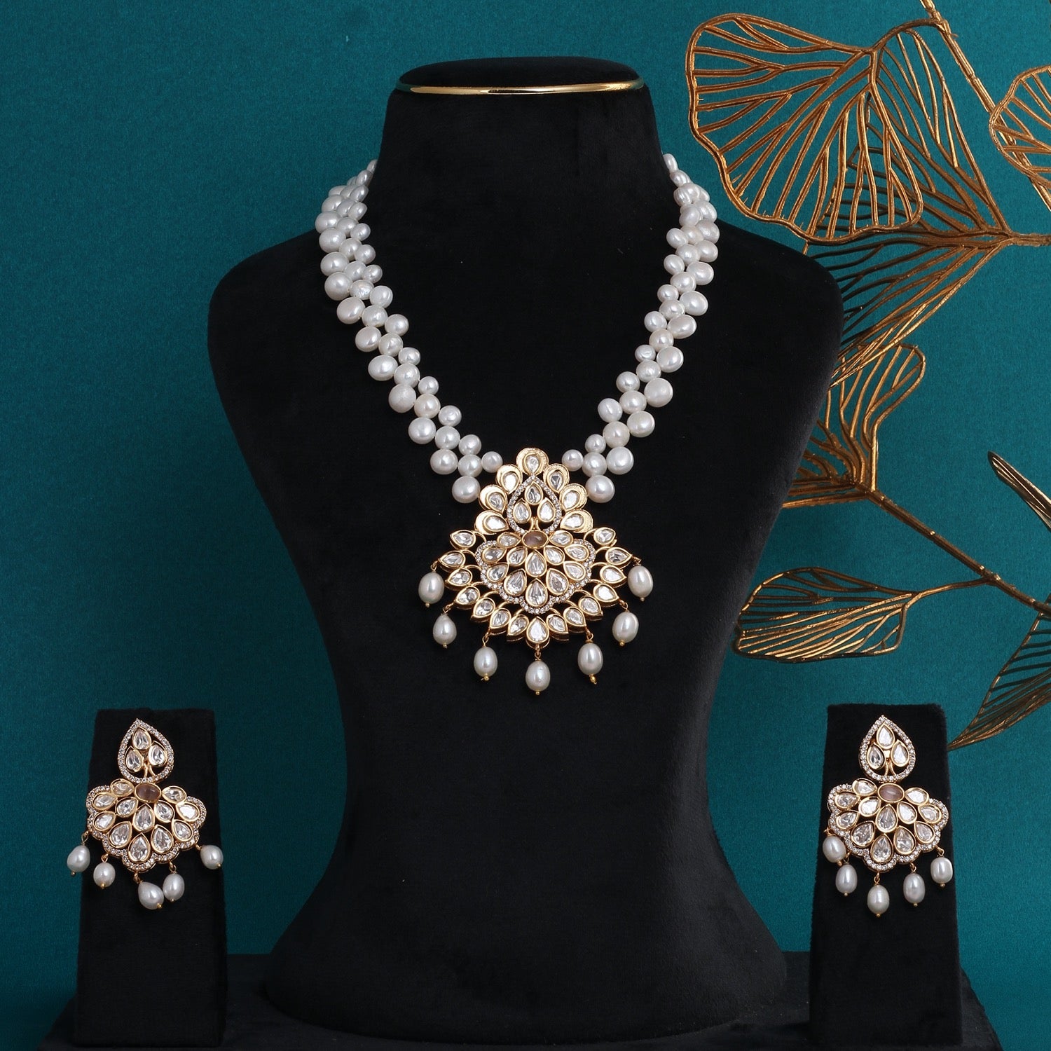 Authentic Hyderabadi Real Pearls Set For Women With Certificate(D.No ADPRLS2679)