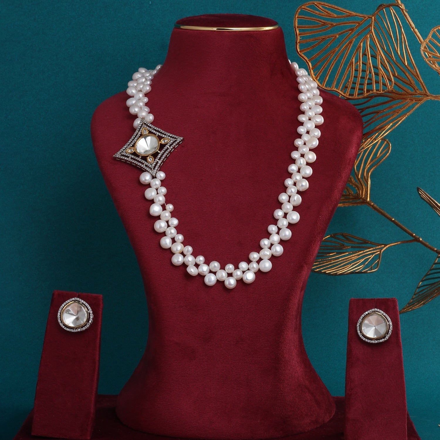 Authentic Hyderabadi Real Button Pearls Set For Women With Certificate(D.No ADPRLS2699)