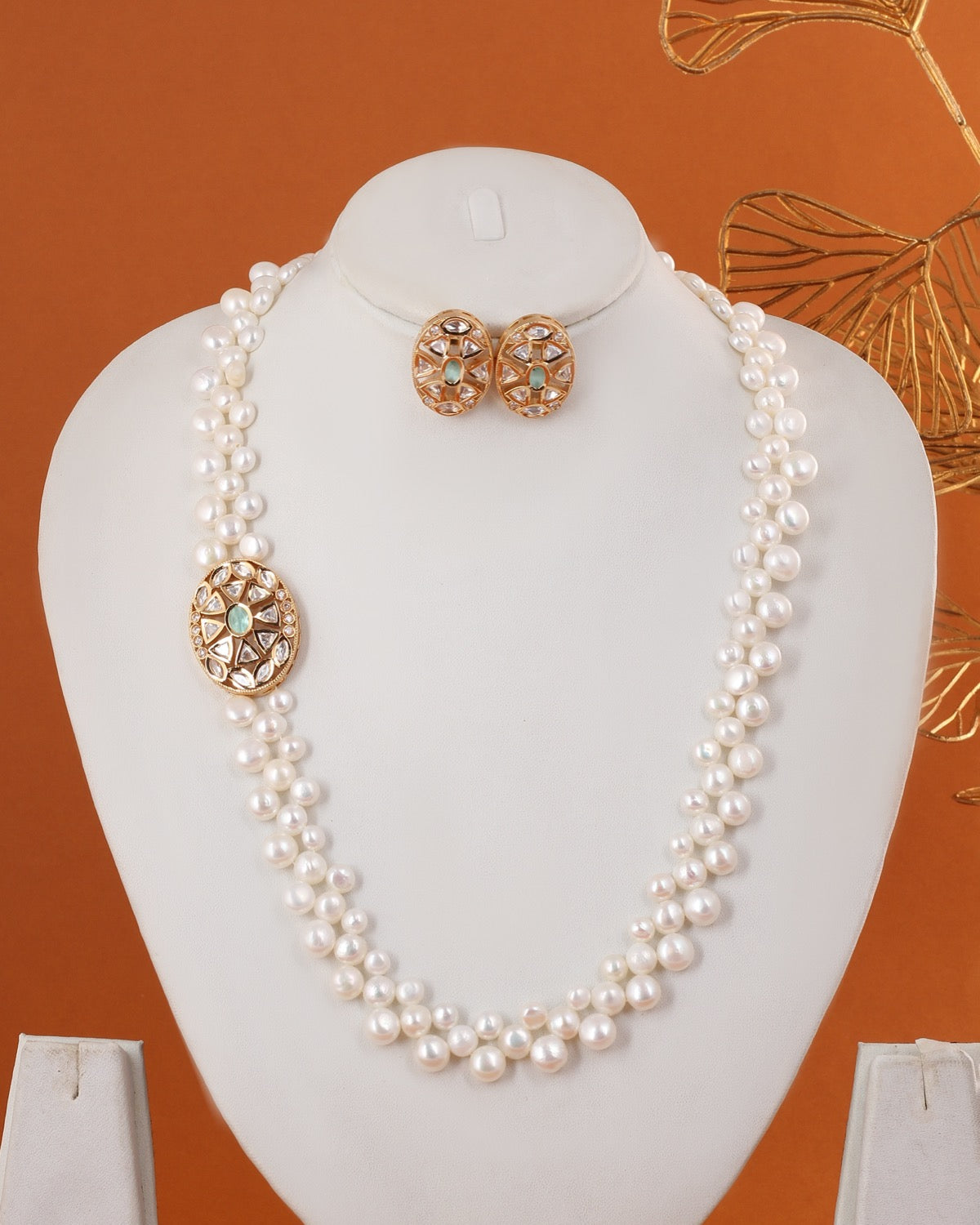 Authentic Hyderabadi Real Button Pearls Set For Women With Certificate(D.No ADPRLS2710)