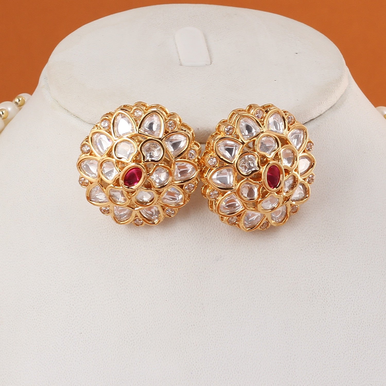 Authentic Hyderabadi Real Button Pearls Set For Women With Certificate(D.No ADPRLS2713)