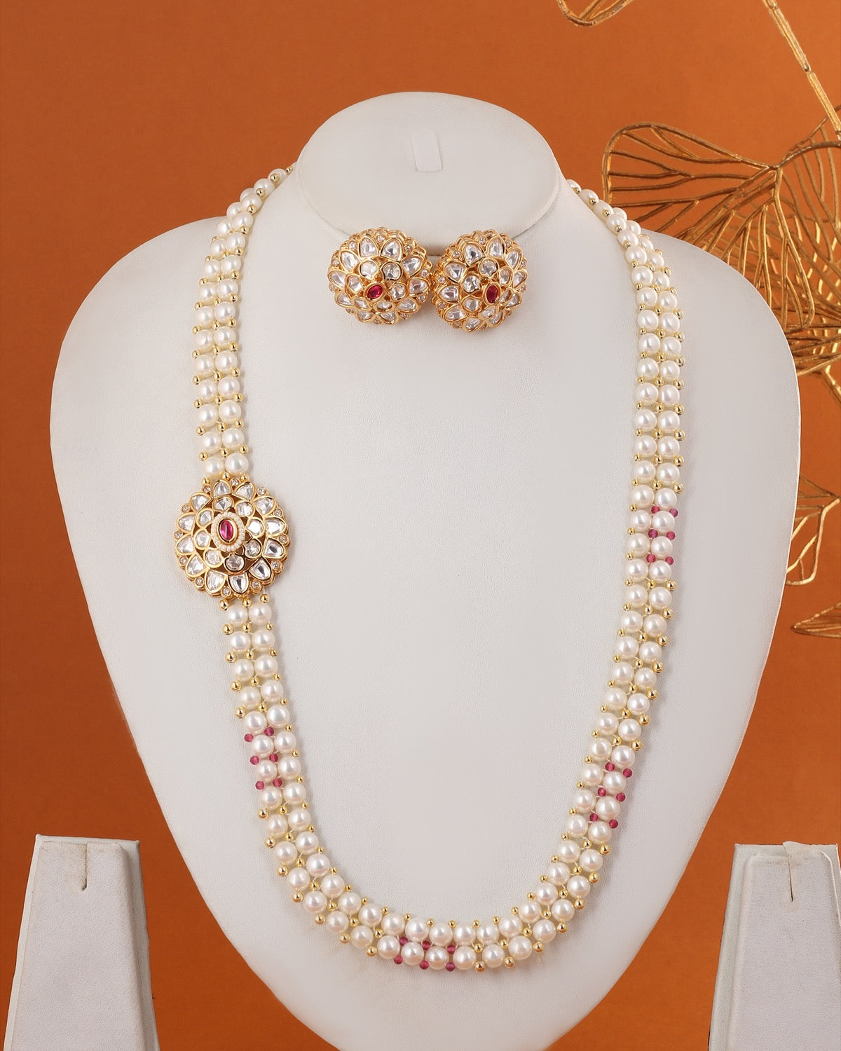 Authentic Hyderabadi Real Button Pearls Set For Women With Certificate(D.No ADPRLS2713)