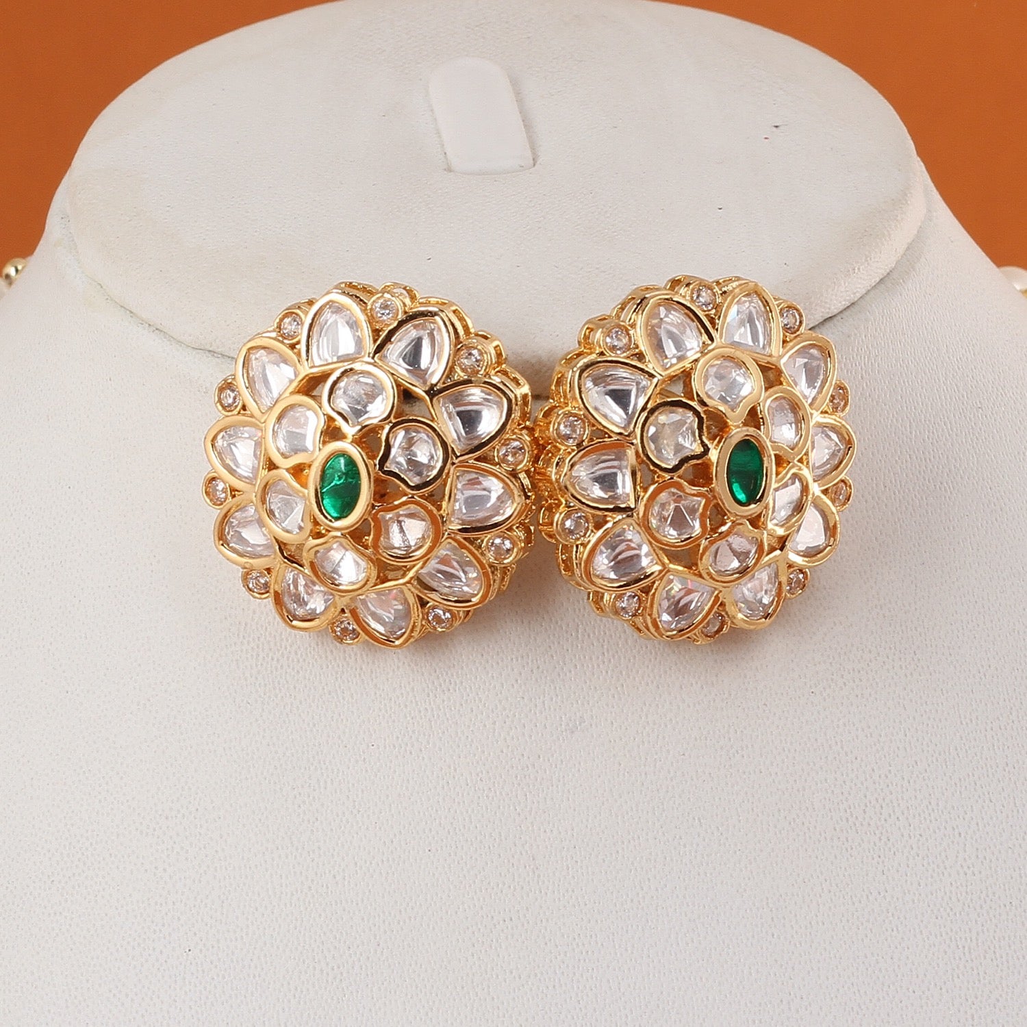 Authentic Hyderabadi Real Button Pearls Set For Women With Certificate(D.No ADPRLS2714)