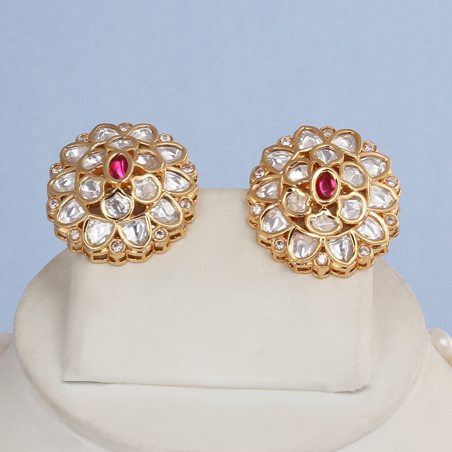 Authentic Hyderabadi Real Button Pearls Set For Women With Certificate(D.No ADPRLS2715)