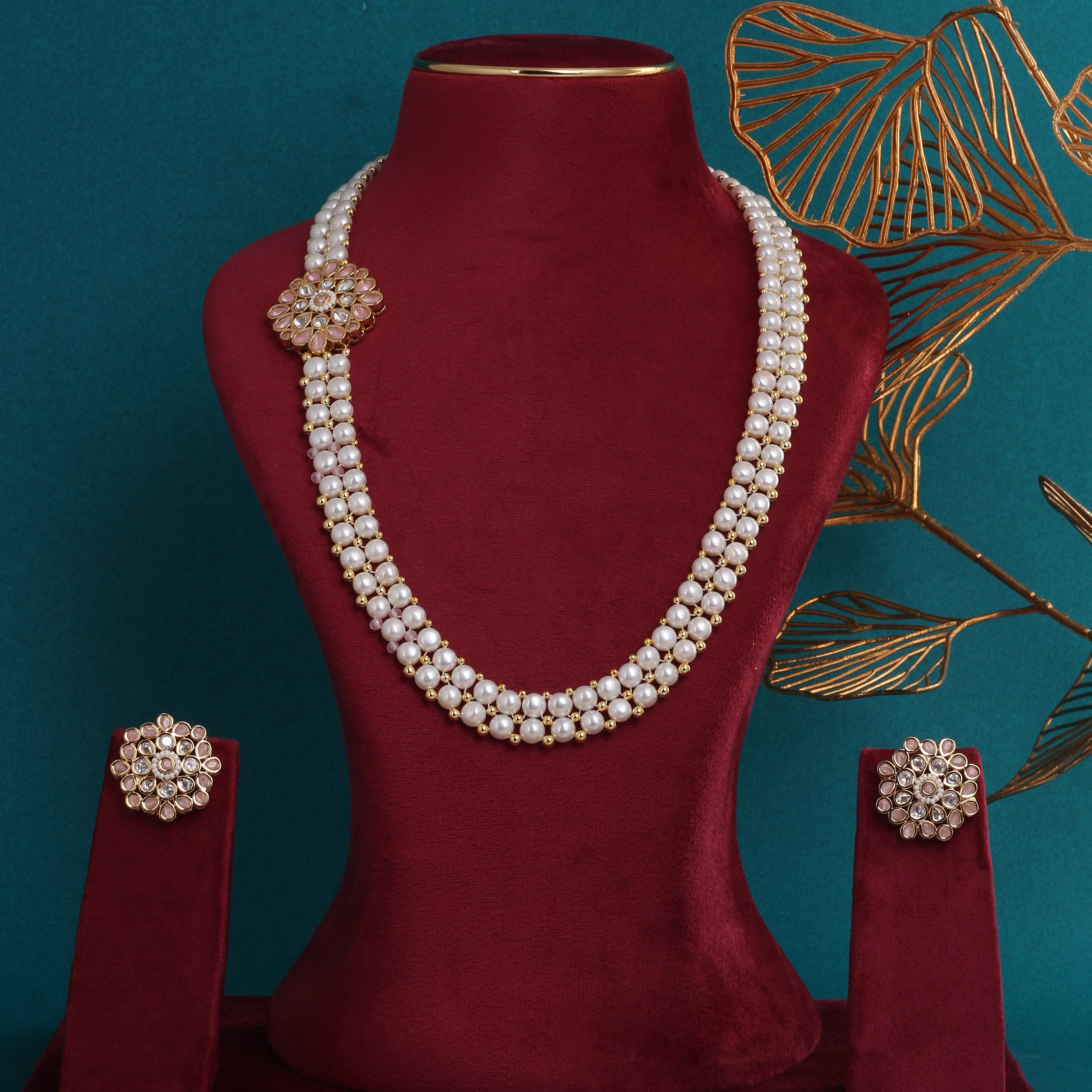 Authentic Hyderabadi Real Button Pearls Set For Women With Certificate(D.No ADPRLS2719)