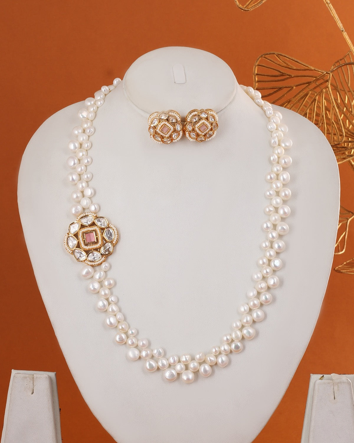 Authentic Hyderabadi Real Button Pearls Set For Women With Certificate(D.No ADPRLS2722)